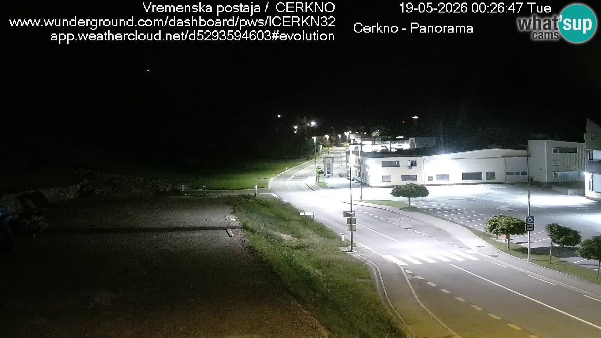 Cerkno city entrance Live Webcam