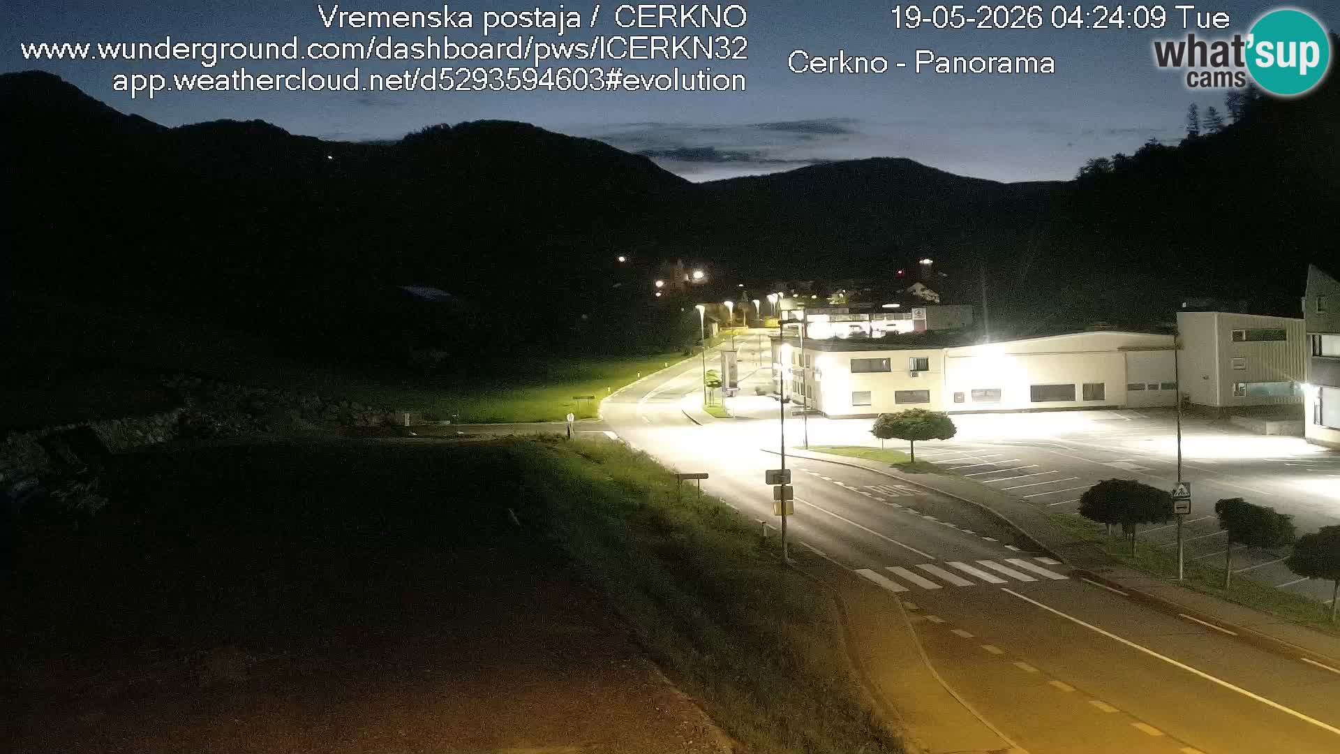 Cerkno city entrance Live Webcam