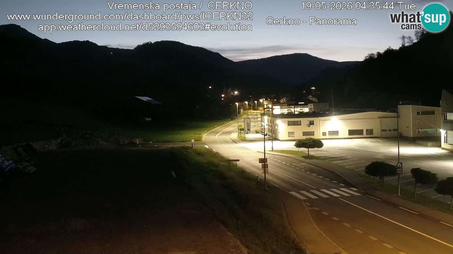 Cerkno city entrance Live Webcam