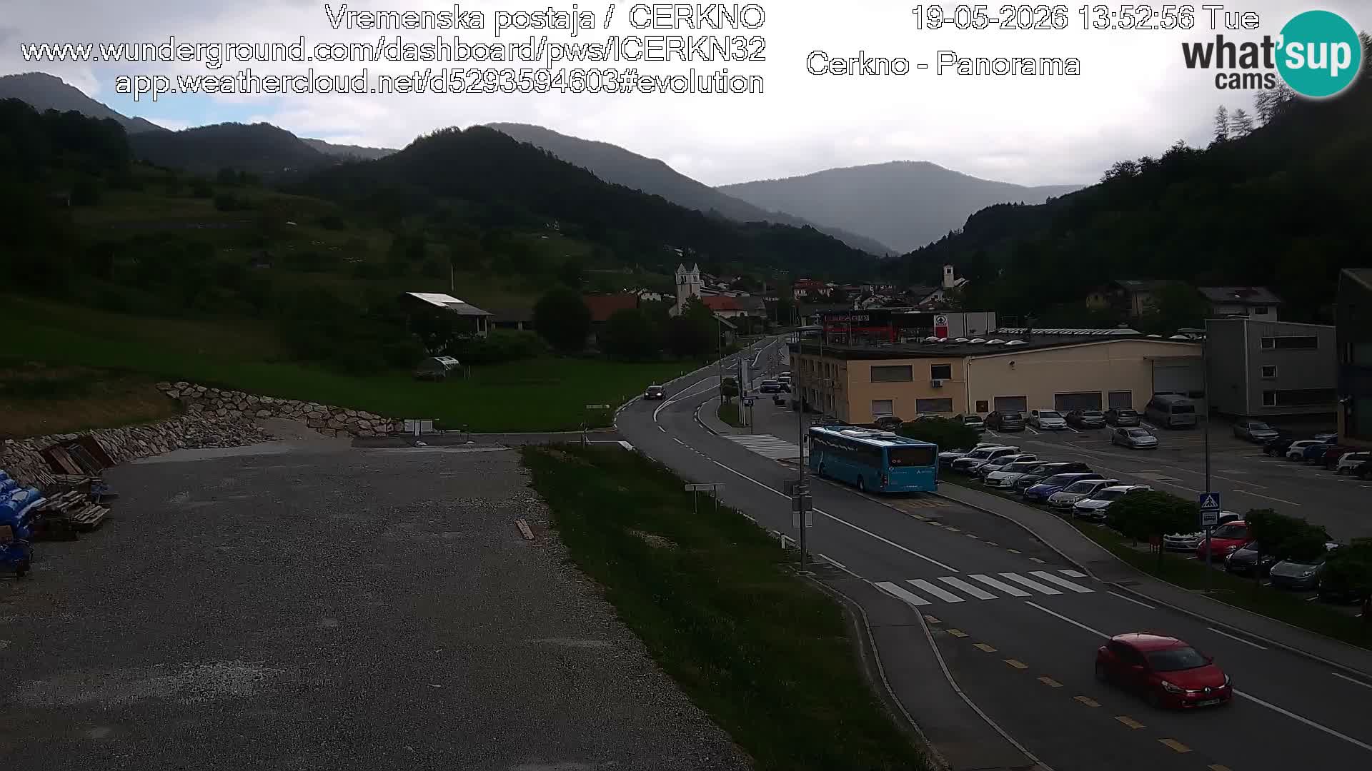 Cerkno city entrance Live Webcam
