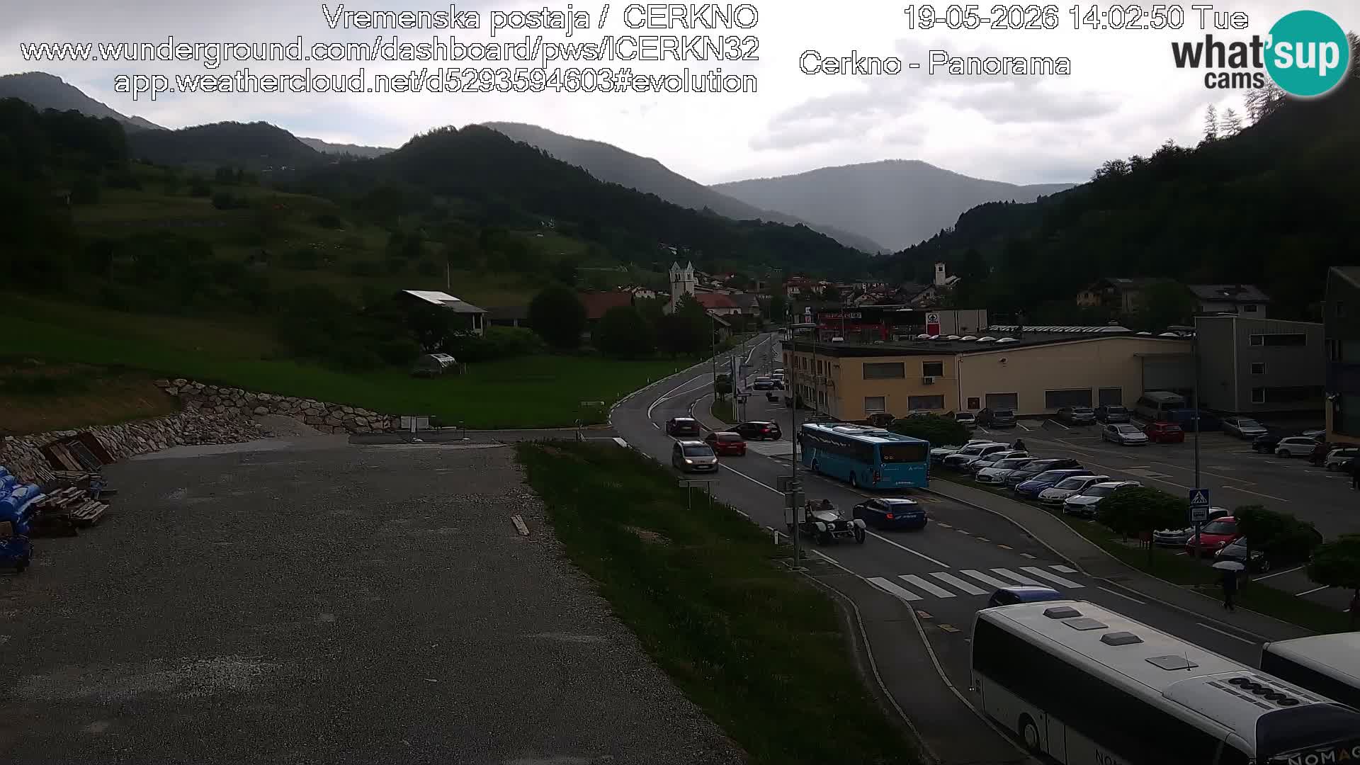 Webcam en direct – Entrée de la ville de Cerkno