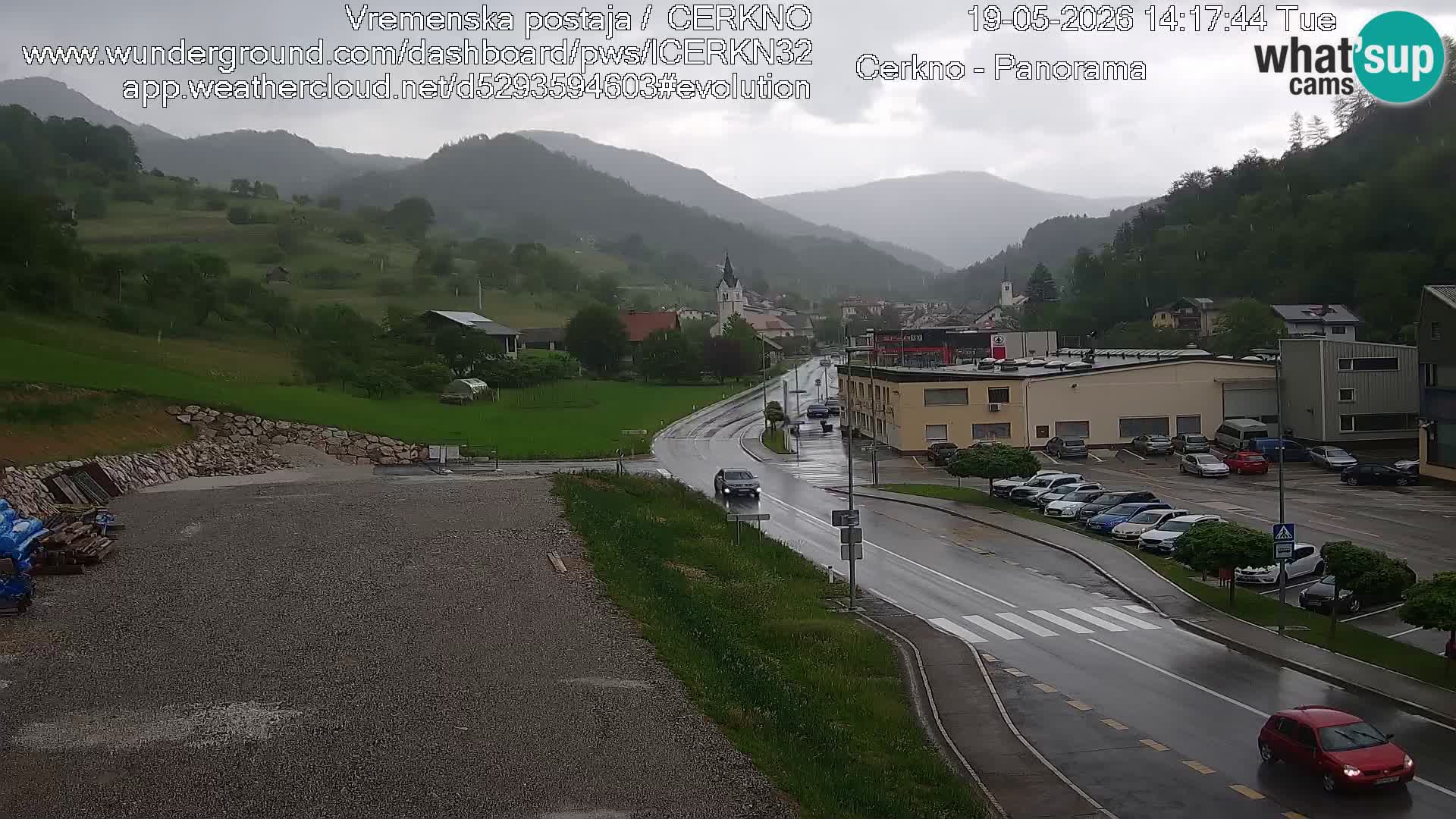 Cerkno city entrance Live Webcam