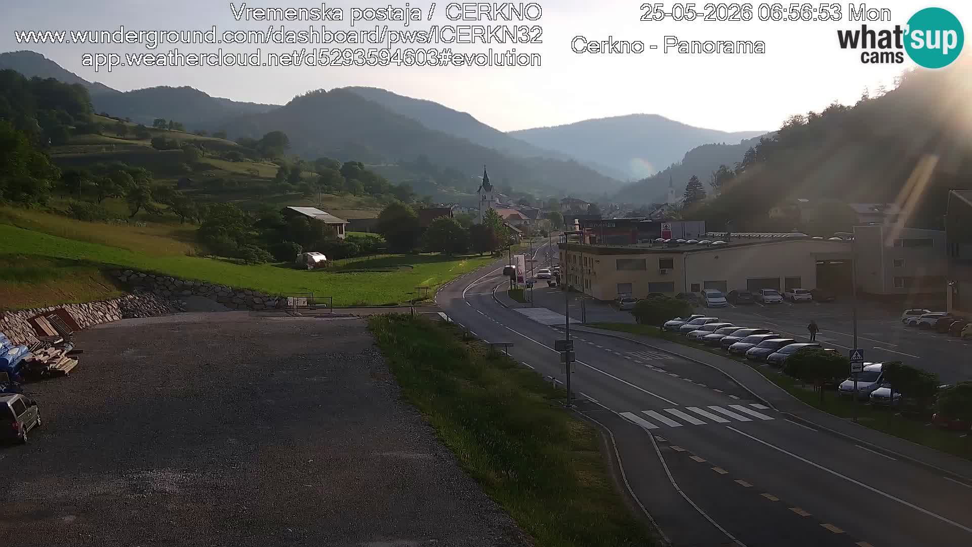 Cerkno city entrance Live Webcam