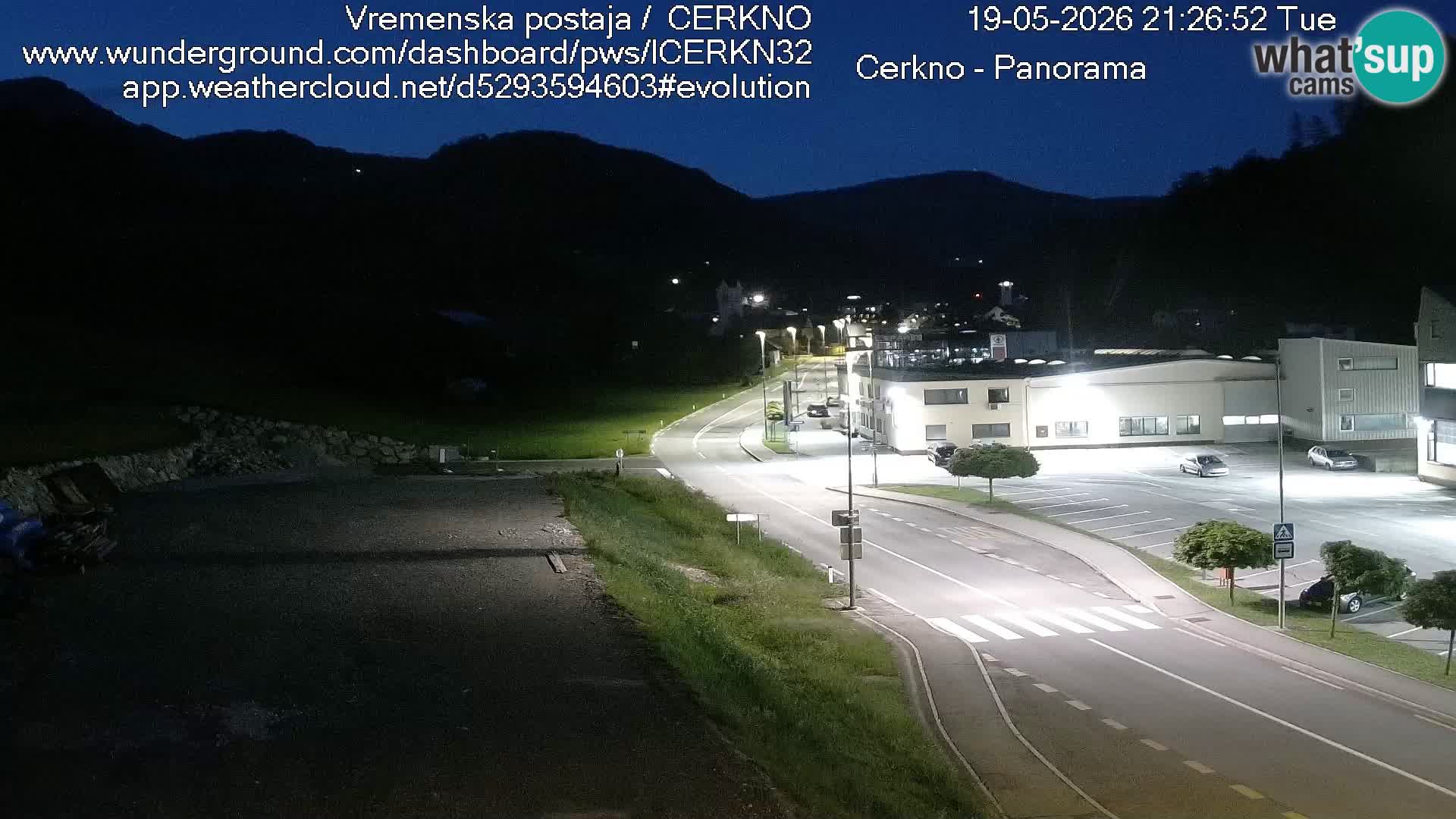 Cerkno entrada a la ciudad Webcam en vivo