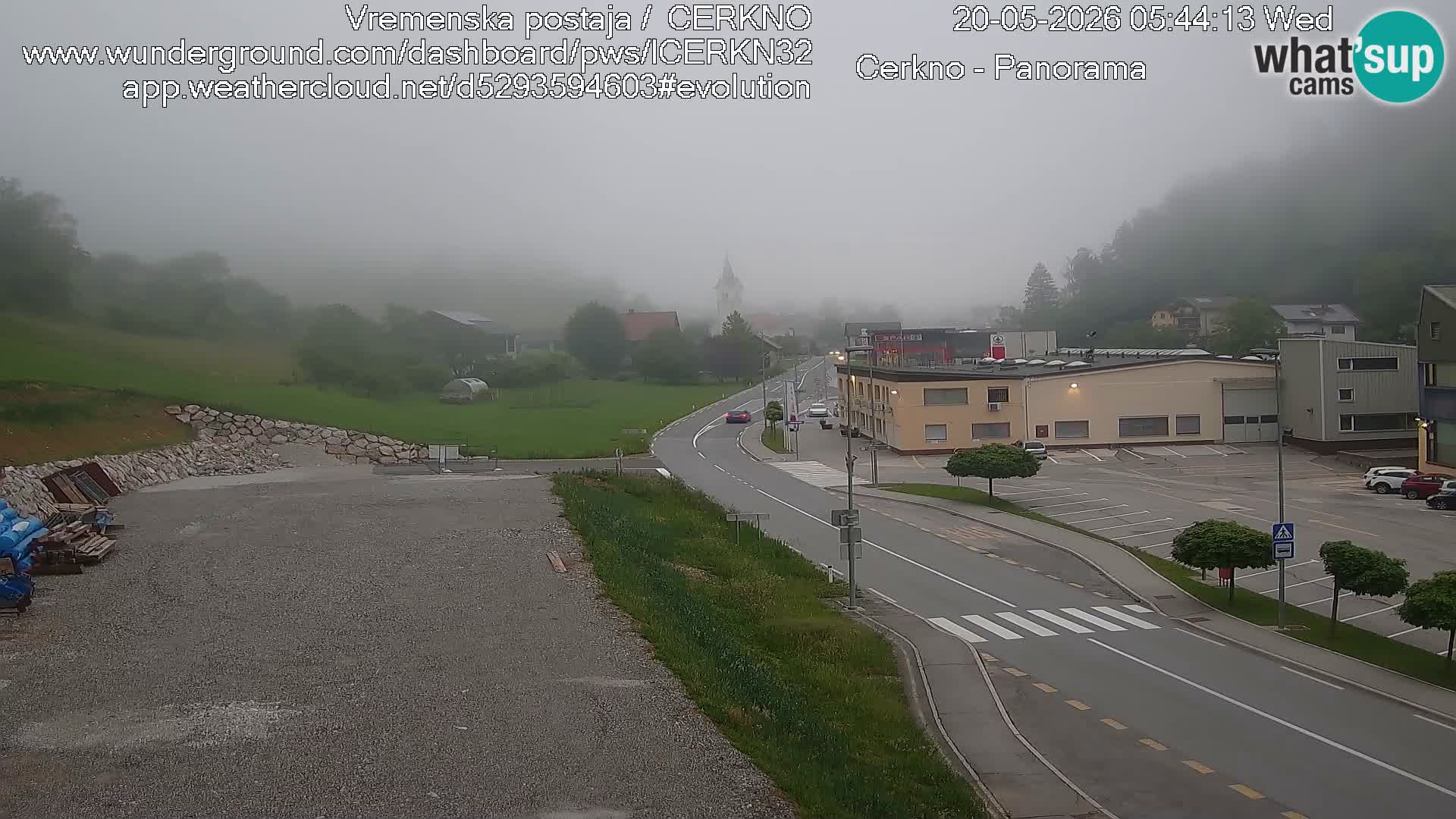 Cerkno city entrance Live Webcam