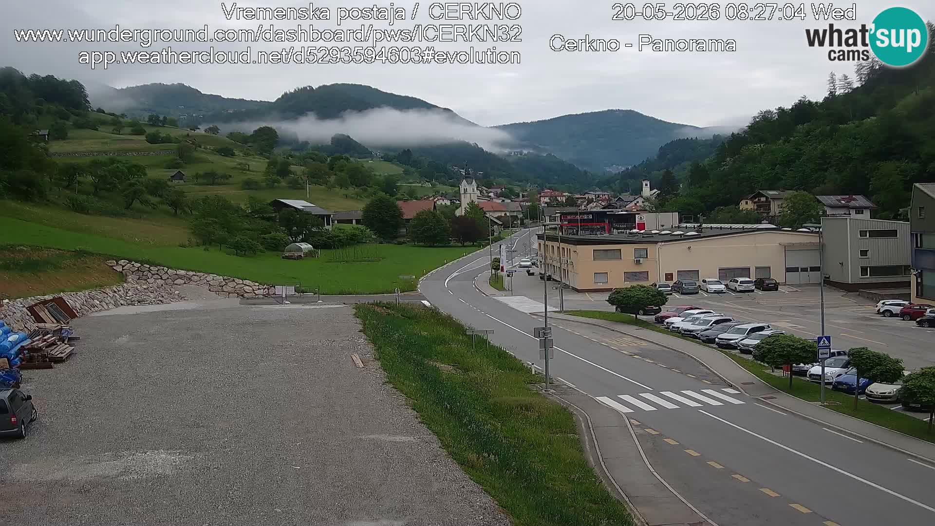 Cerkno city entrance Live Webcam