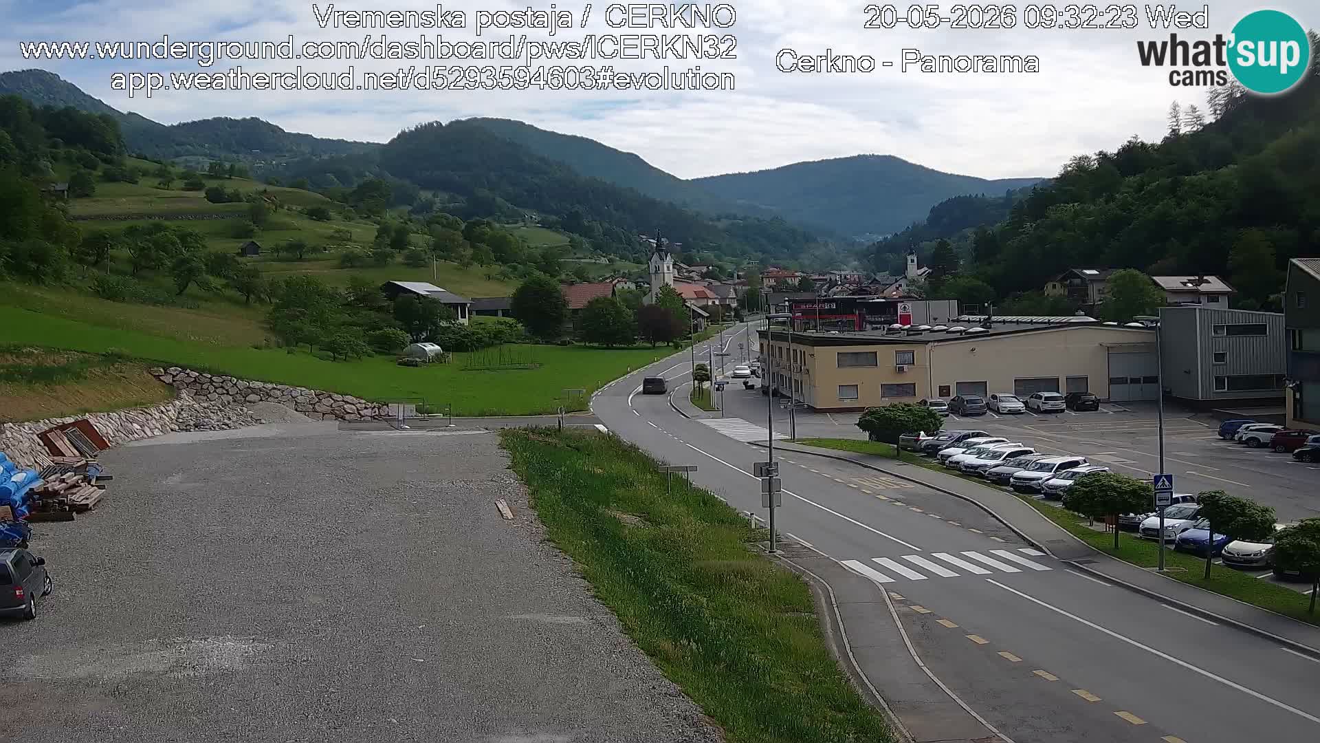 Cerkno city entrance Live Webcam