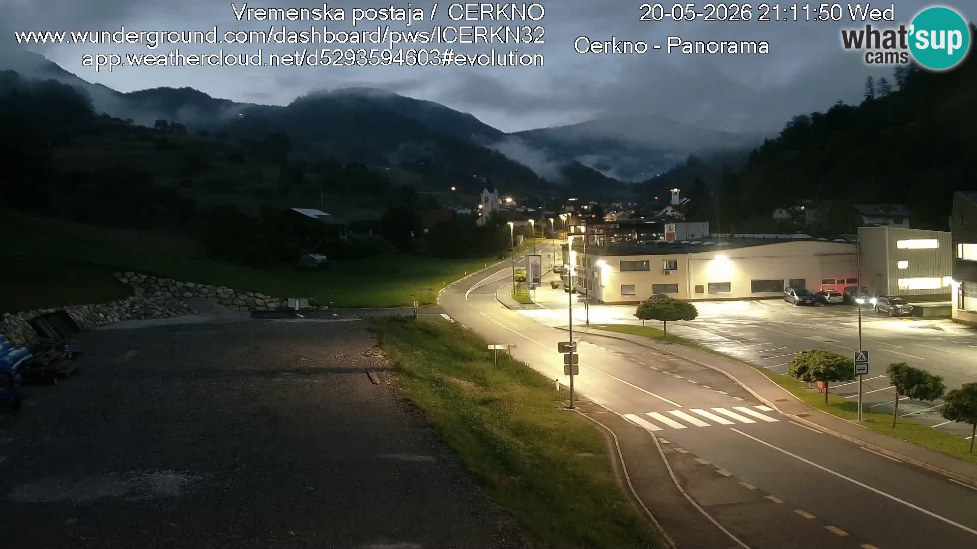 Webcam en direct – Entrée de la ville de Cerkno