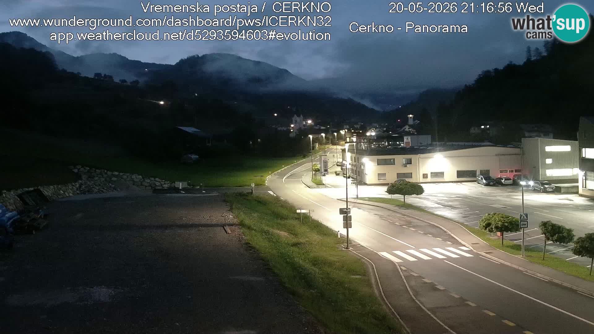 Cerkno city entrance Live Webcam