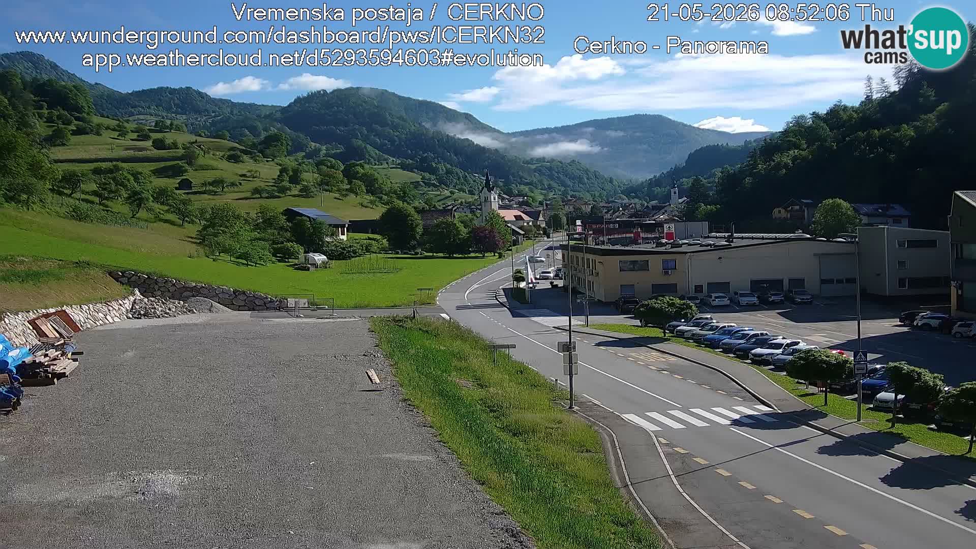 Cerkno entrada a la ciudad Webcam en vivo