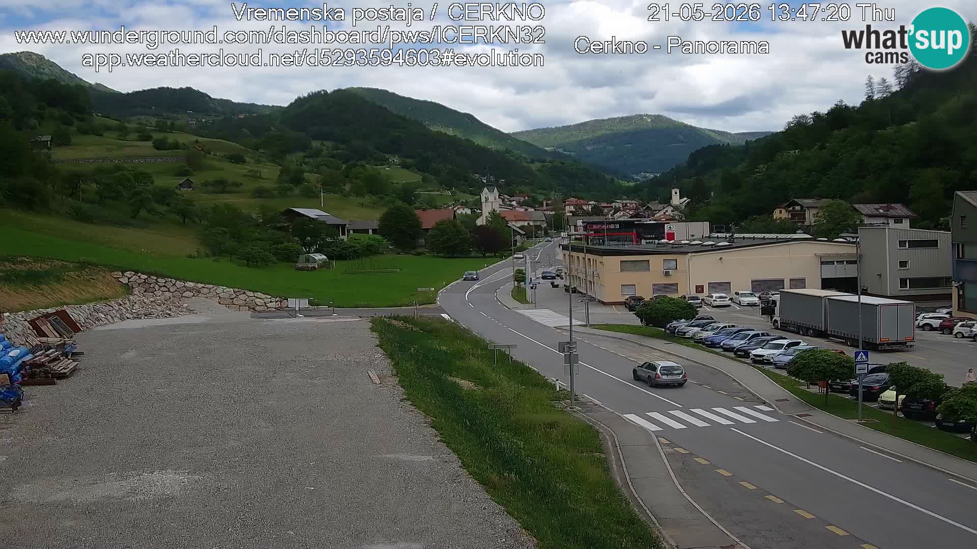 Cerkno city entrance Live Webcam