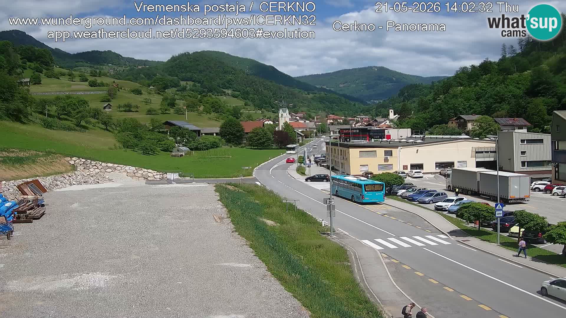 Cerkno city entrance Live Webcam