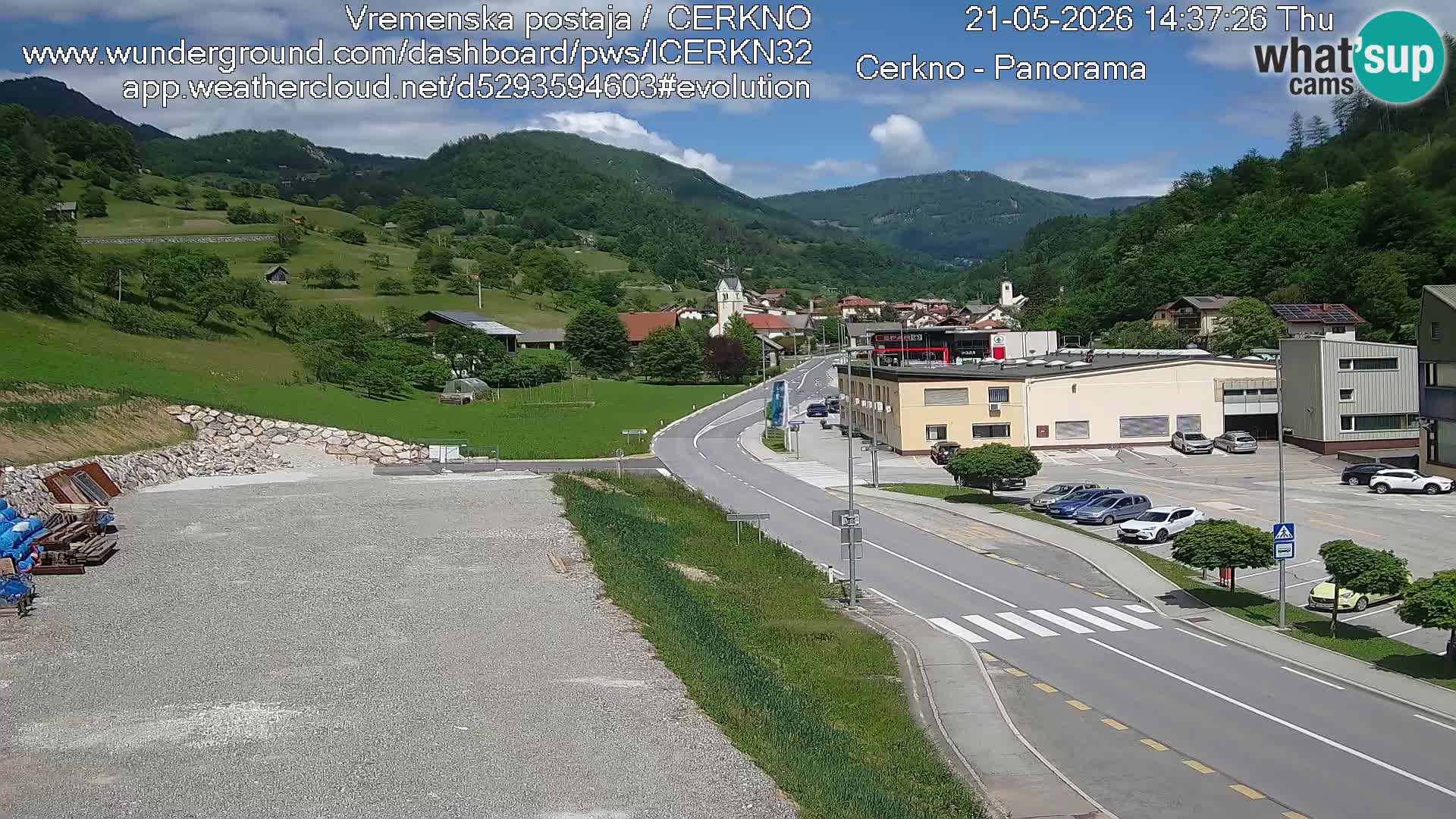 Cerkno city entrance Live Webcam