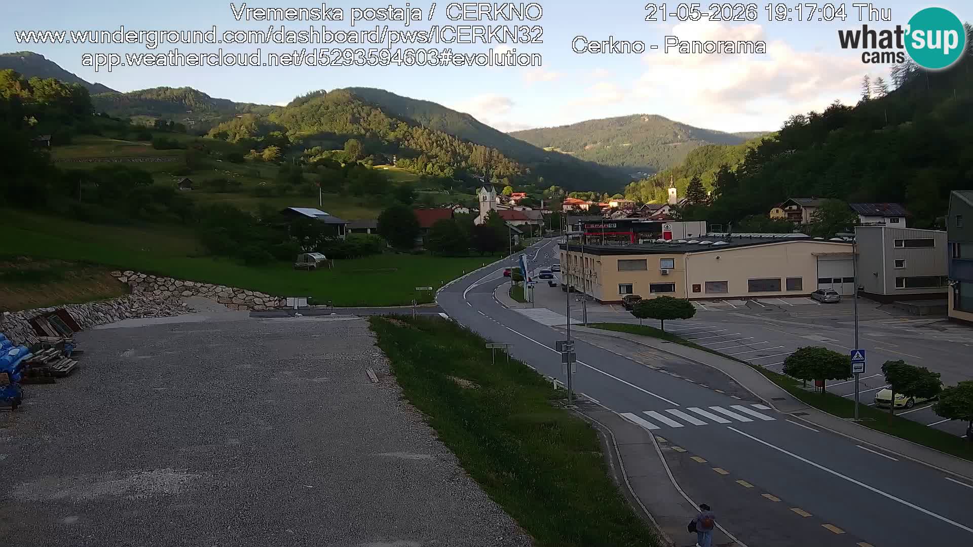 Cerkno city entrance Live Webcam