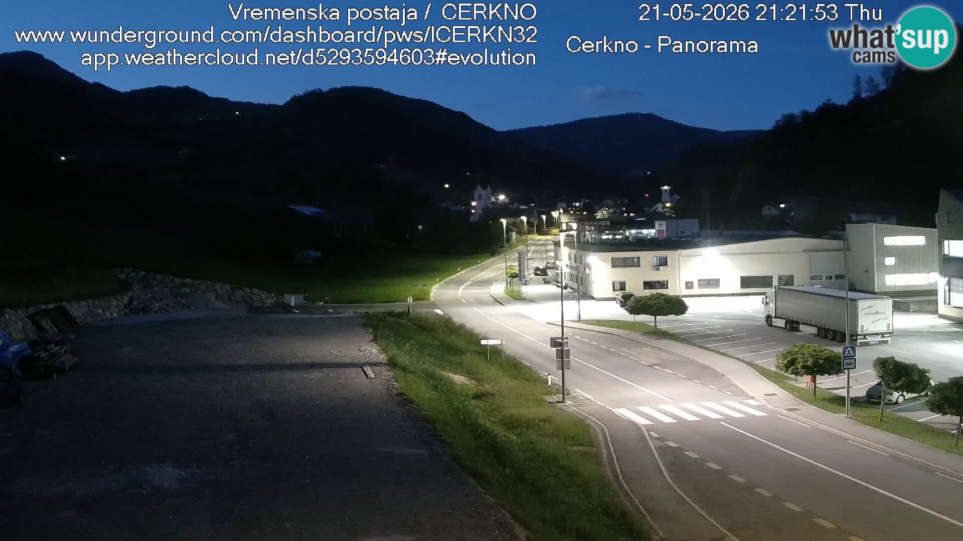 Cerkno city entrance Live Webcam
