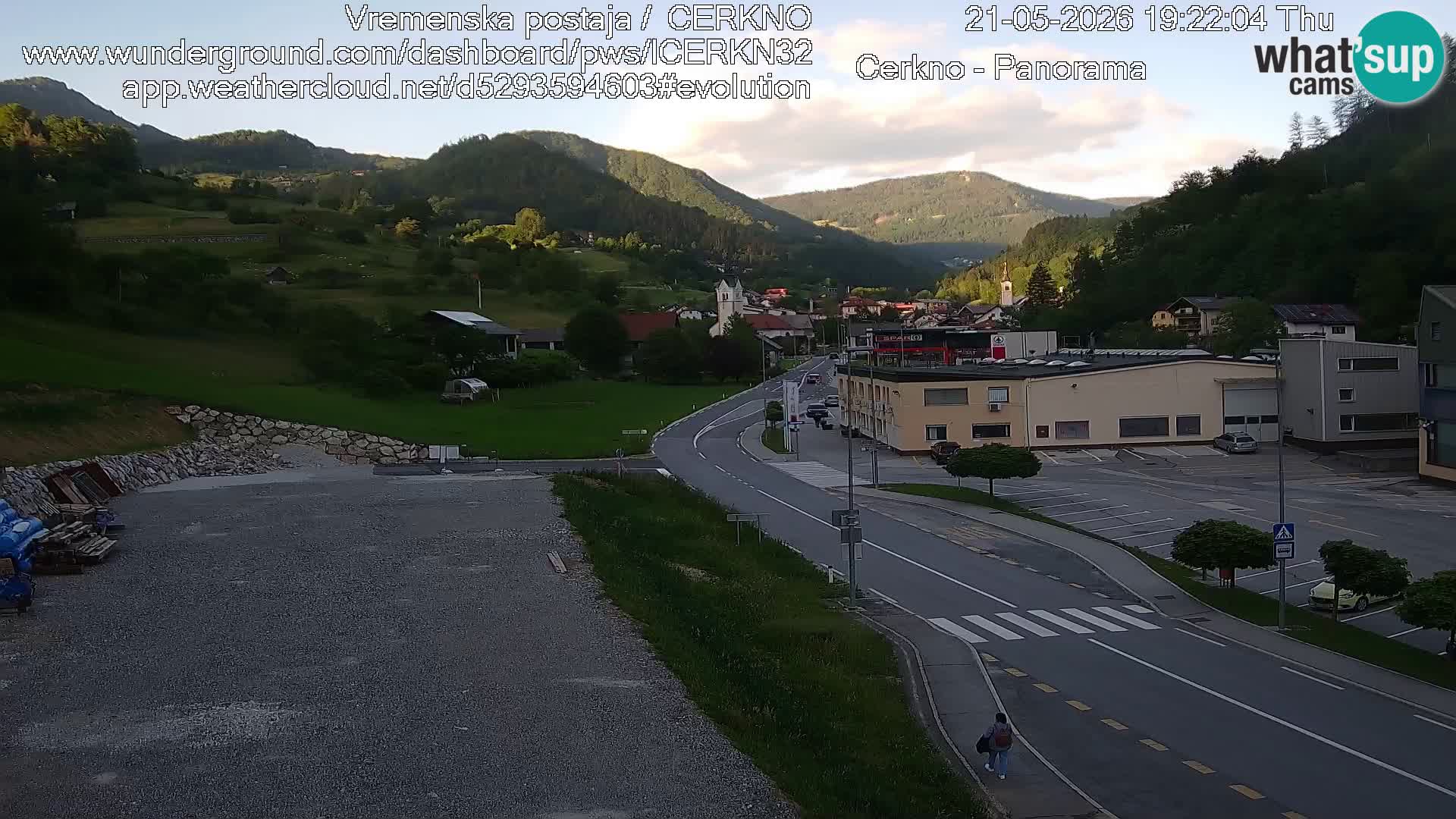Cerkno city entrance Live Webcam