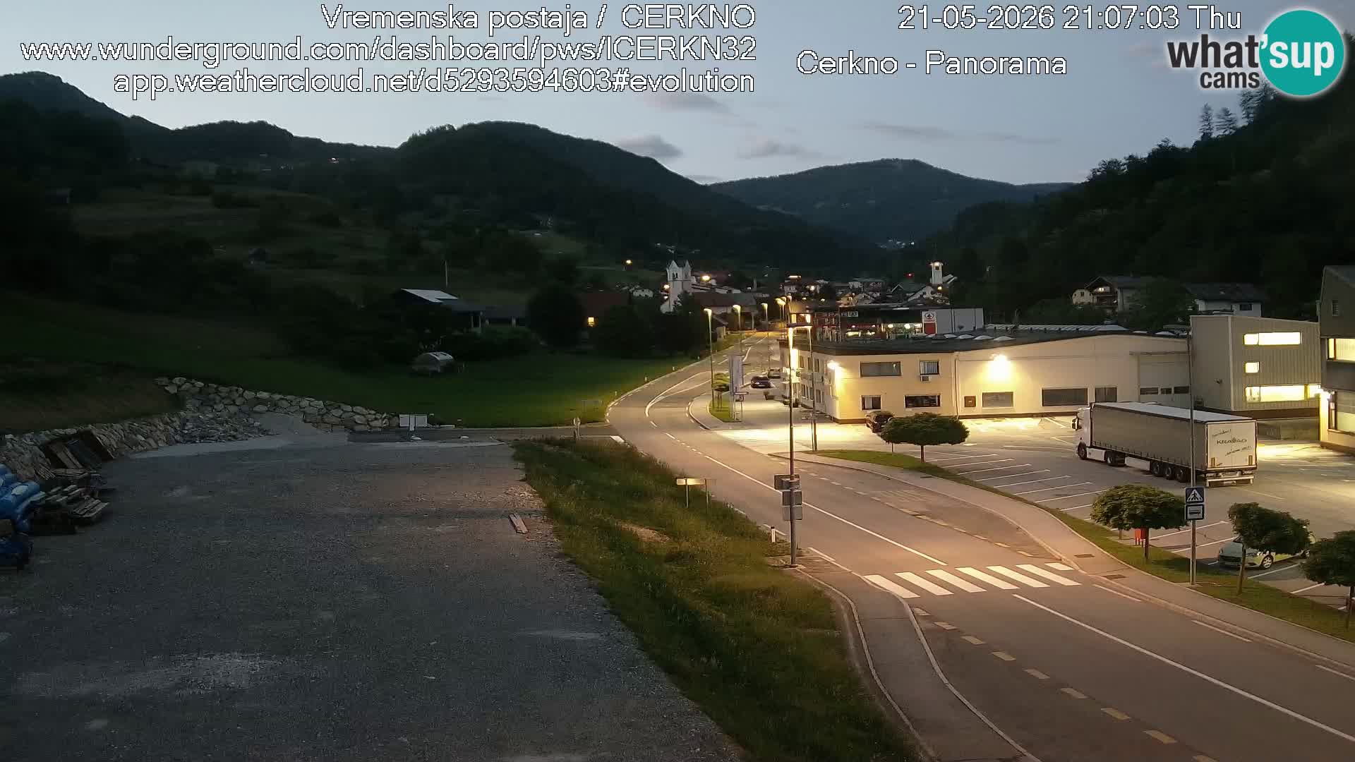 Cerkno city entrance Live Webcam
