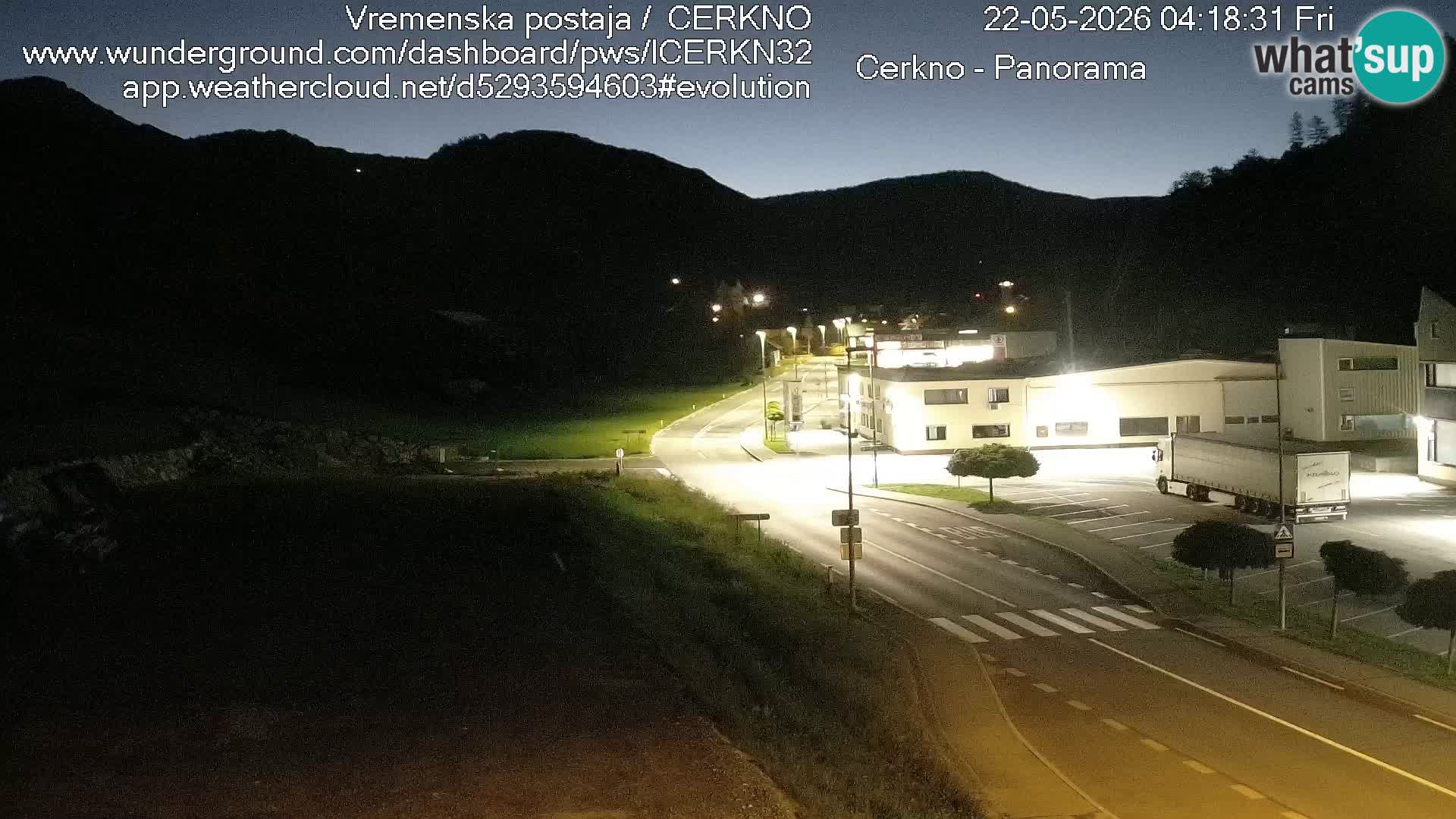 Cerkno city entrance Live Webcam