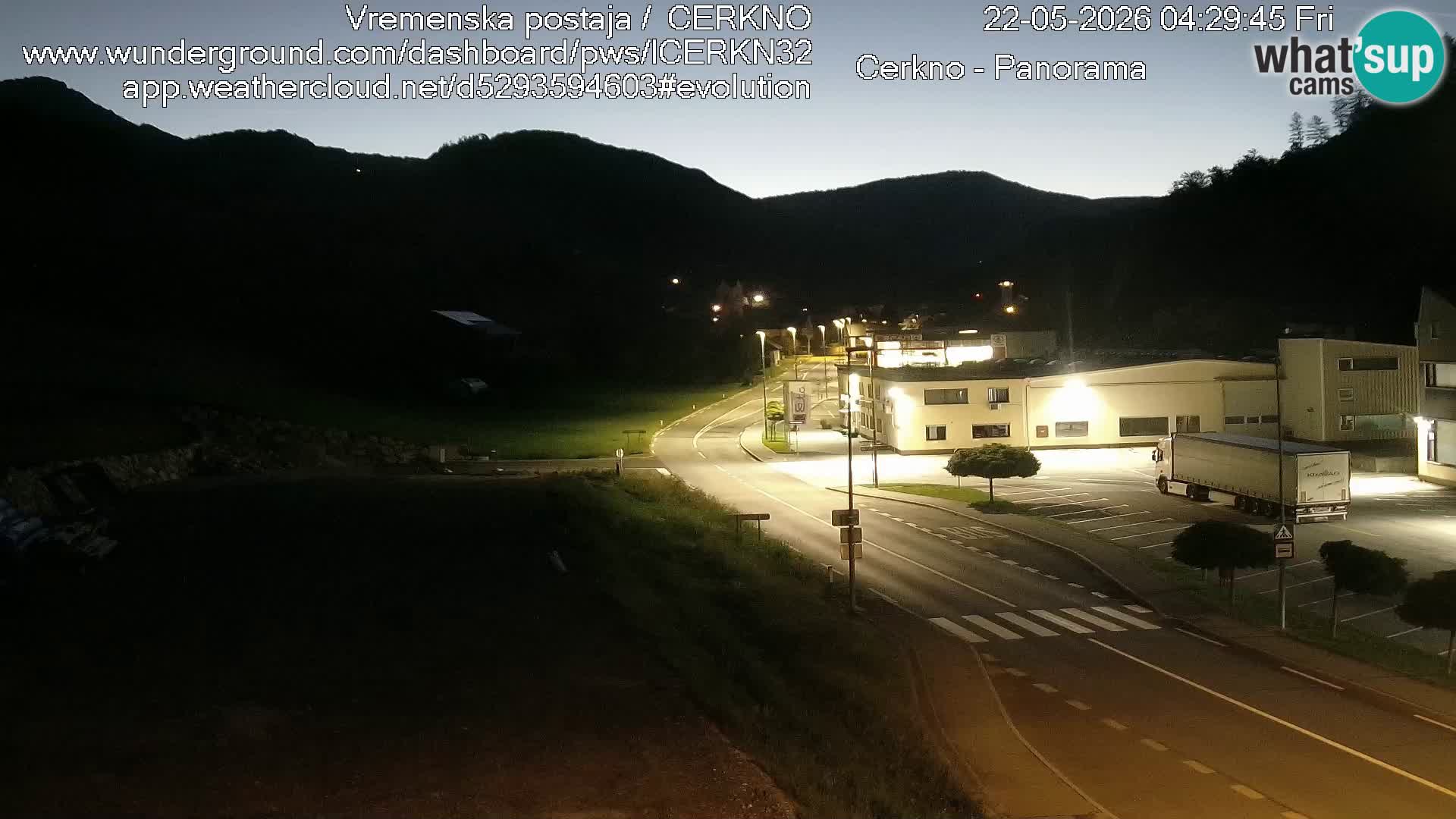 Cerkno city entrance Live Webcam