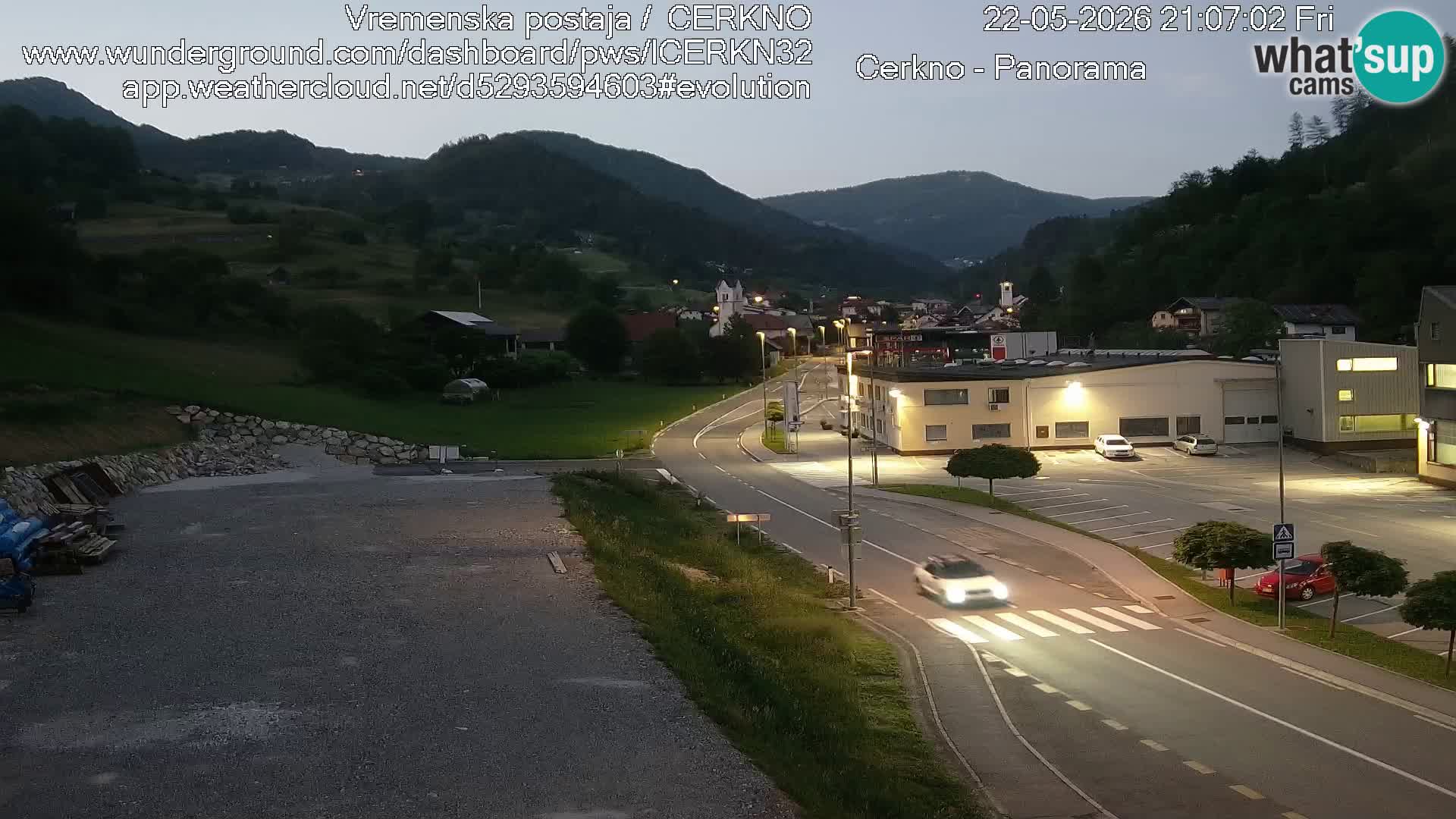 Cerkno city entrance Live Webcam
