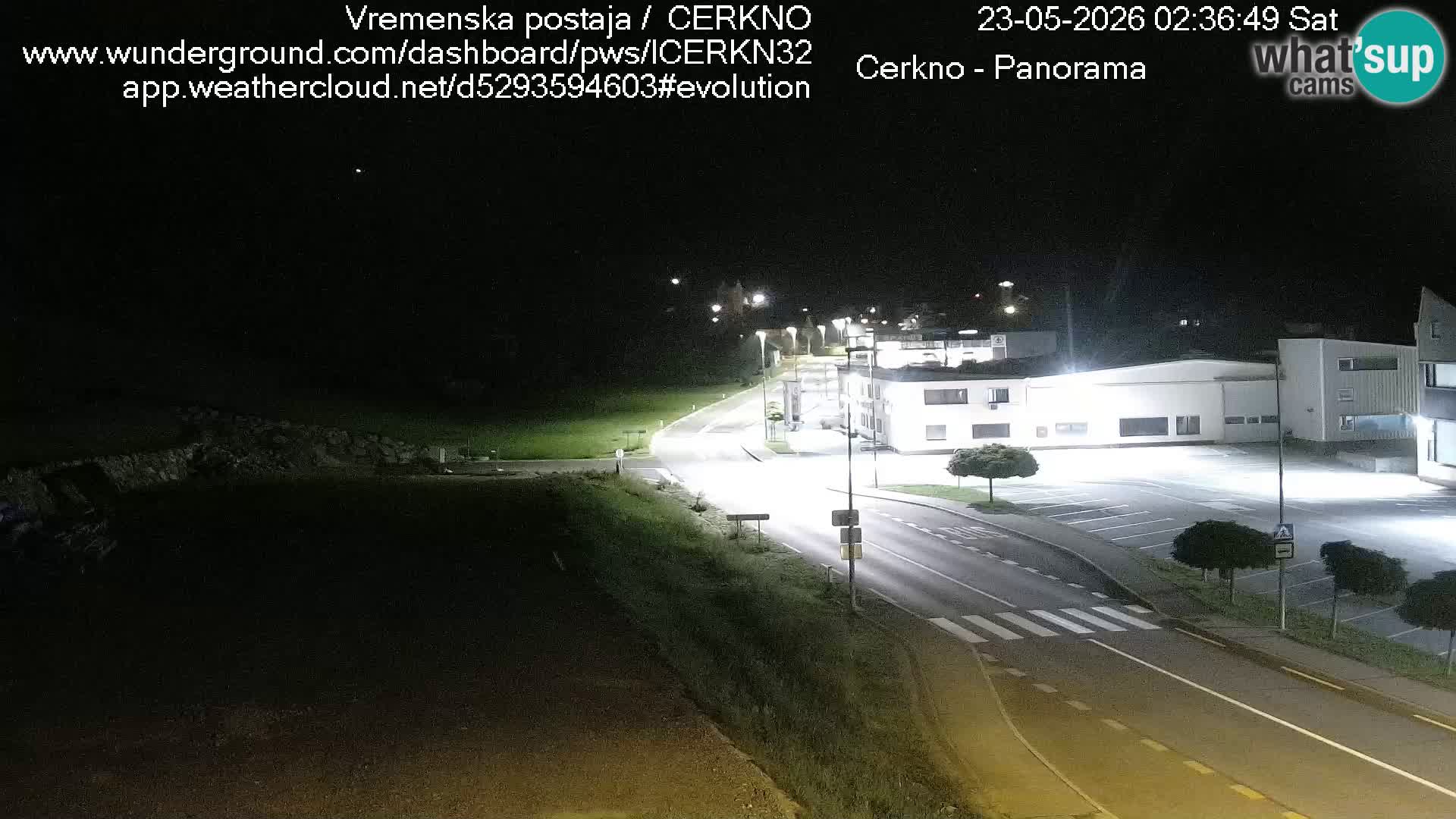 Cerkno city entrance Live Webcam