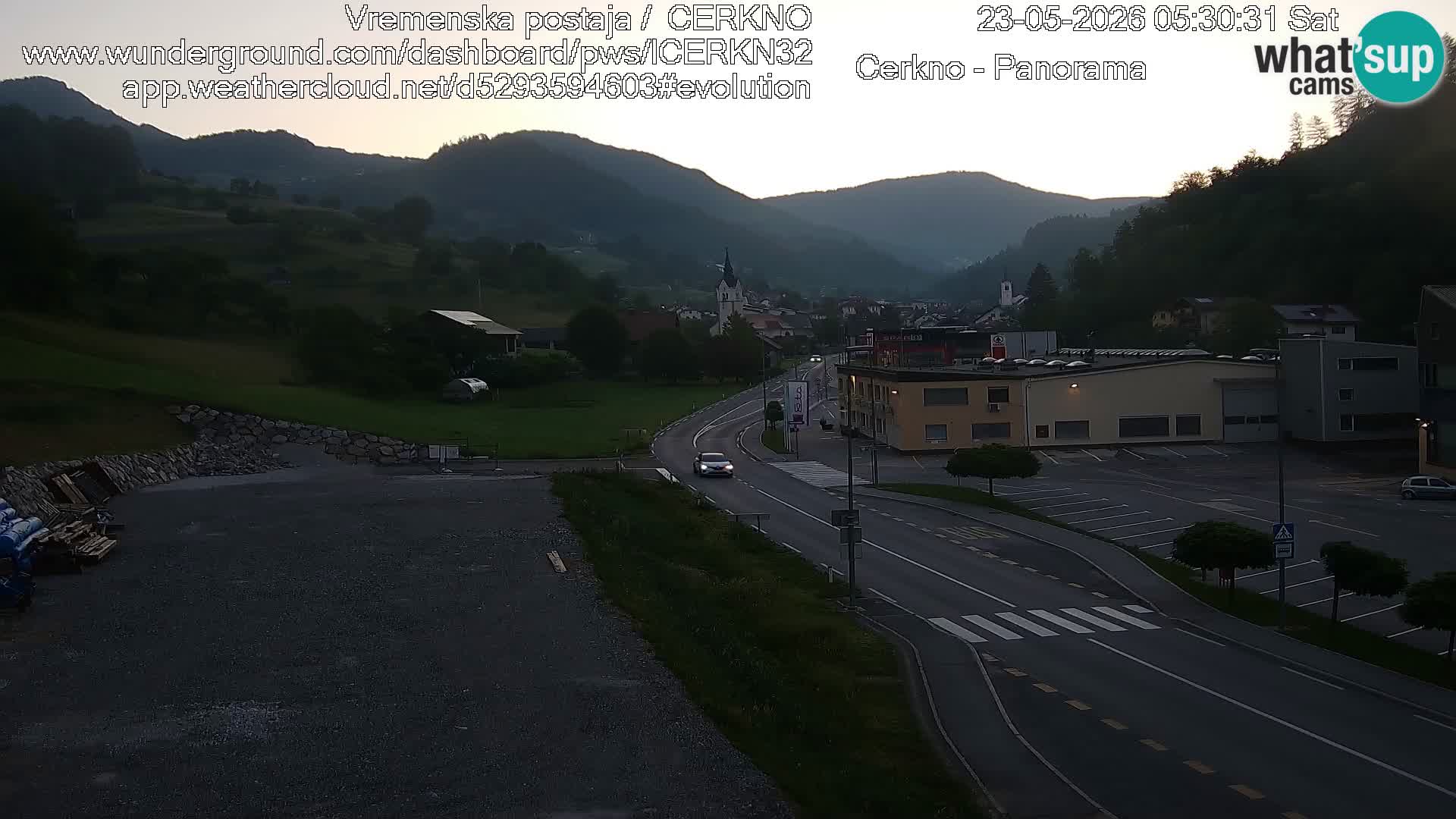 Cerkno entrada a la ciudad Webcam en vivo