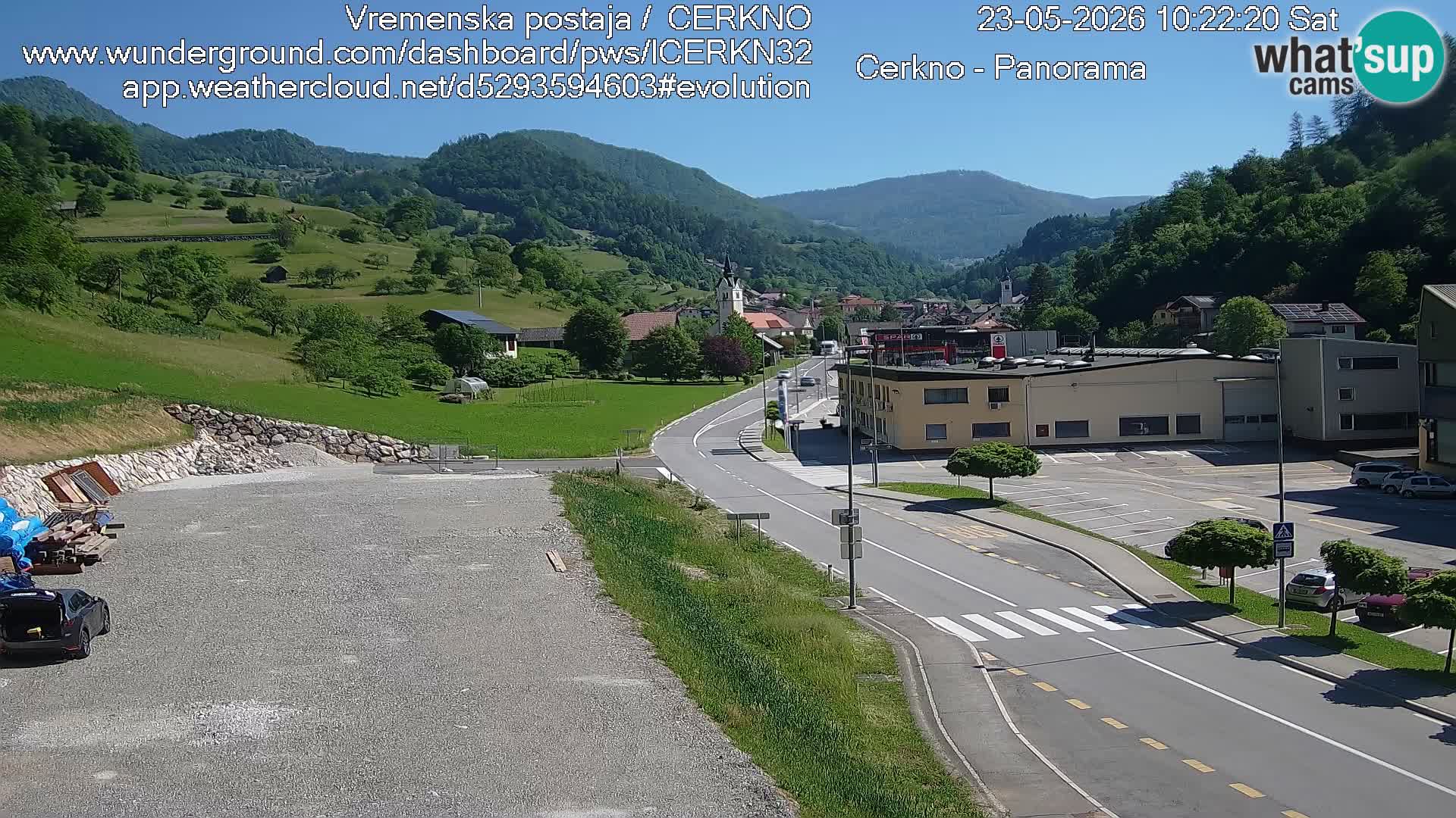 Cerkno entrada a la ciudad Webcam en vivo