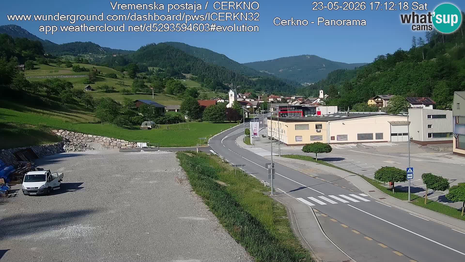 Cerkno city entrance Live Webcam