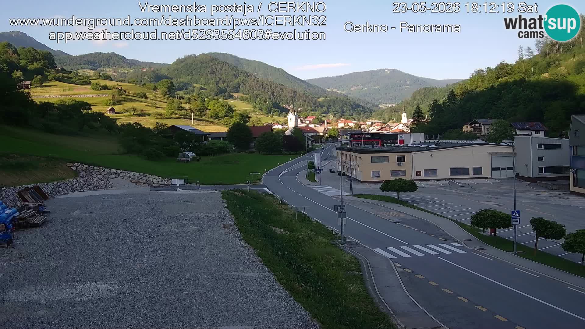 Cerkno city entrance Live Webcam
