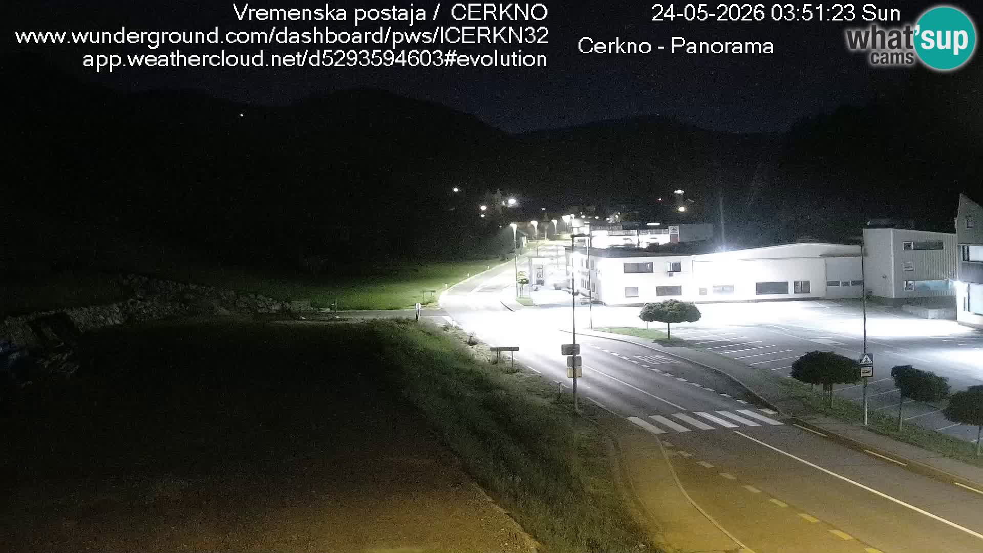 Cerkno city entrance Live Webcam