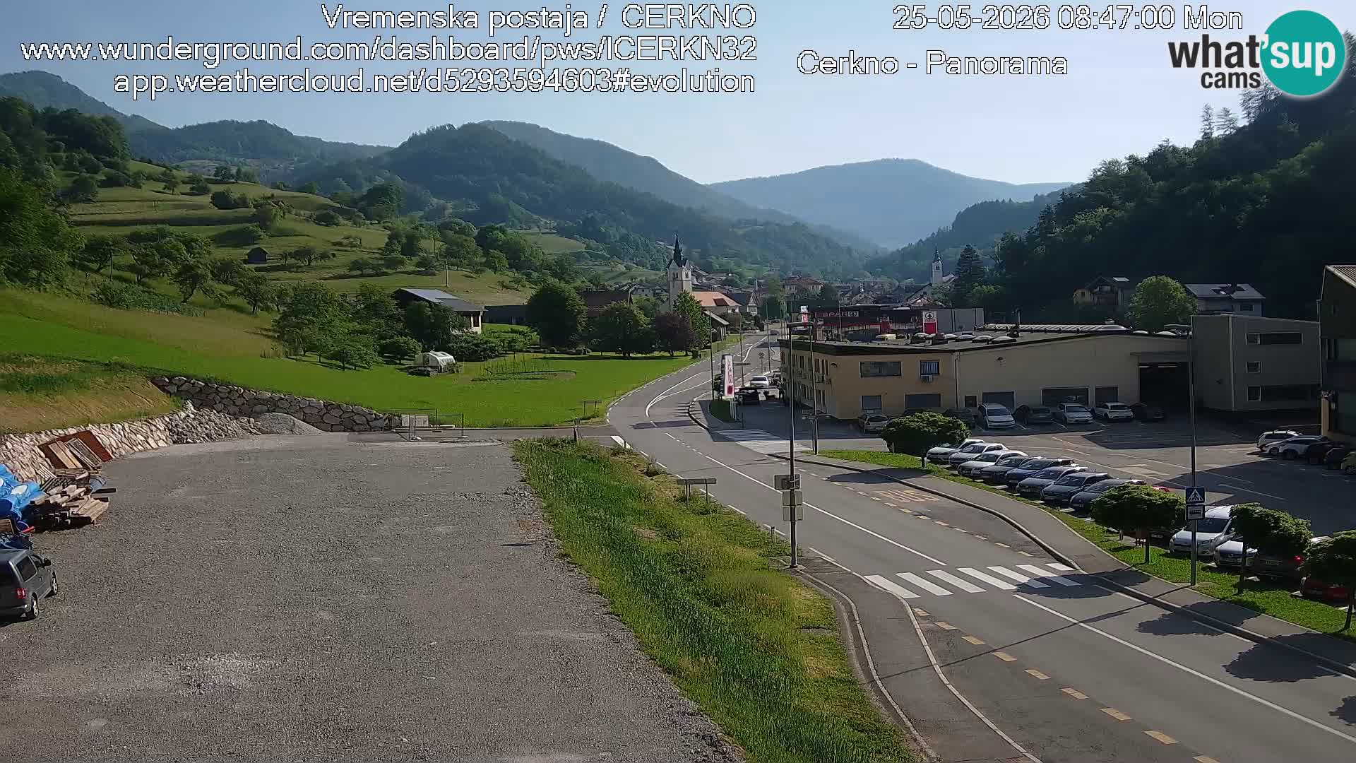 Cerkno city entrance Live Webcam