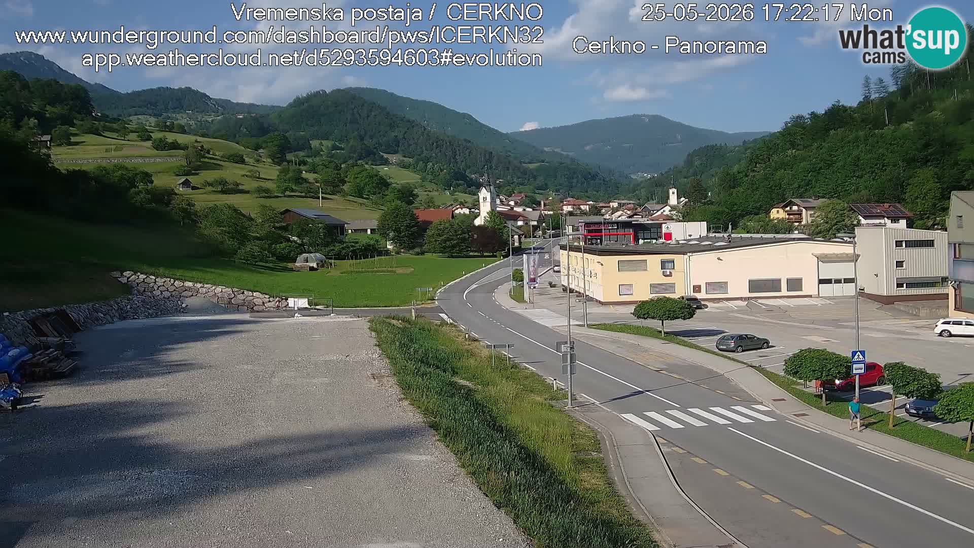 Cerkno city entrance Live Webcam
