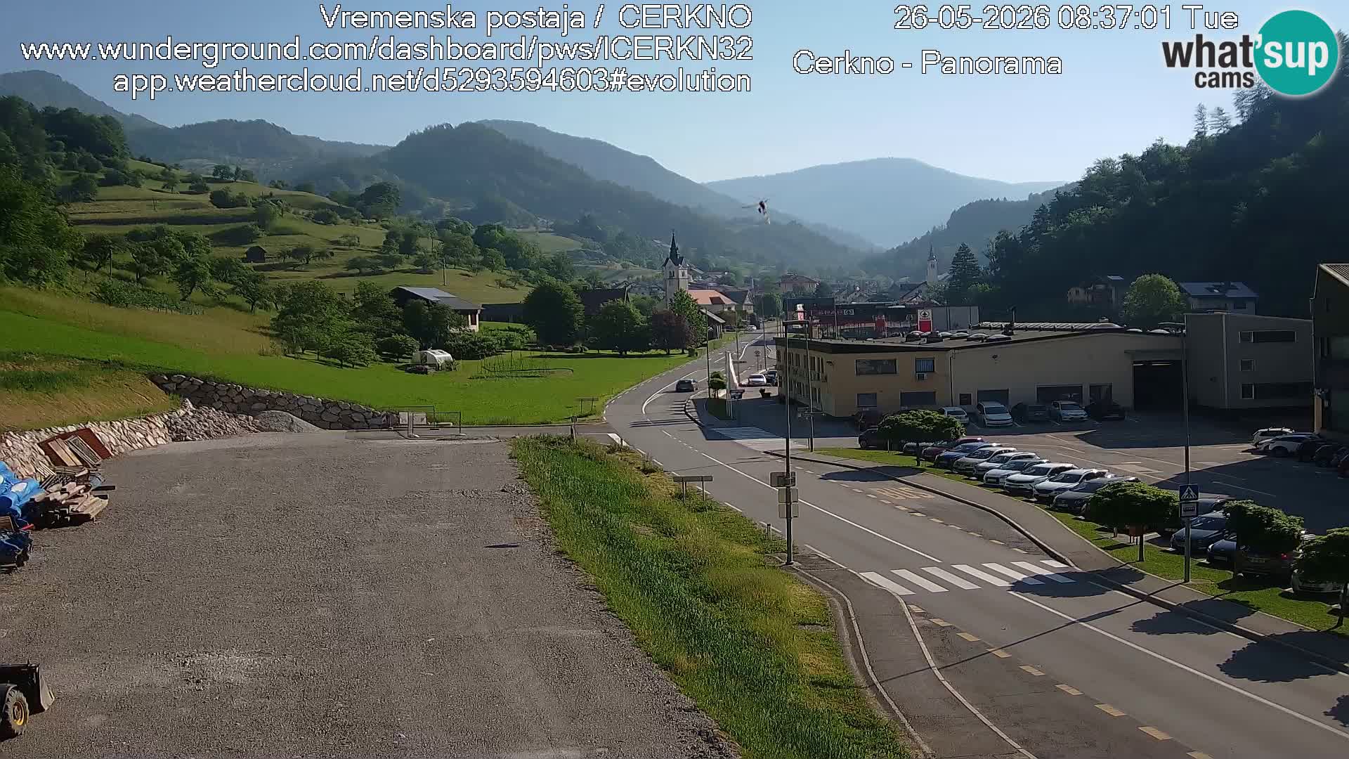 Cerkno entrada a la ciudad Webcam en vivo