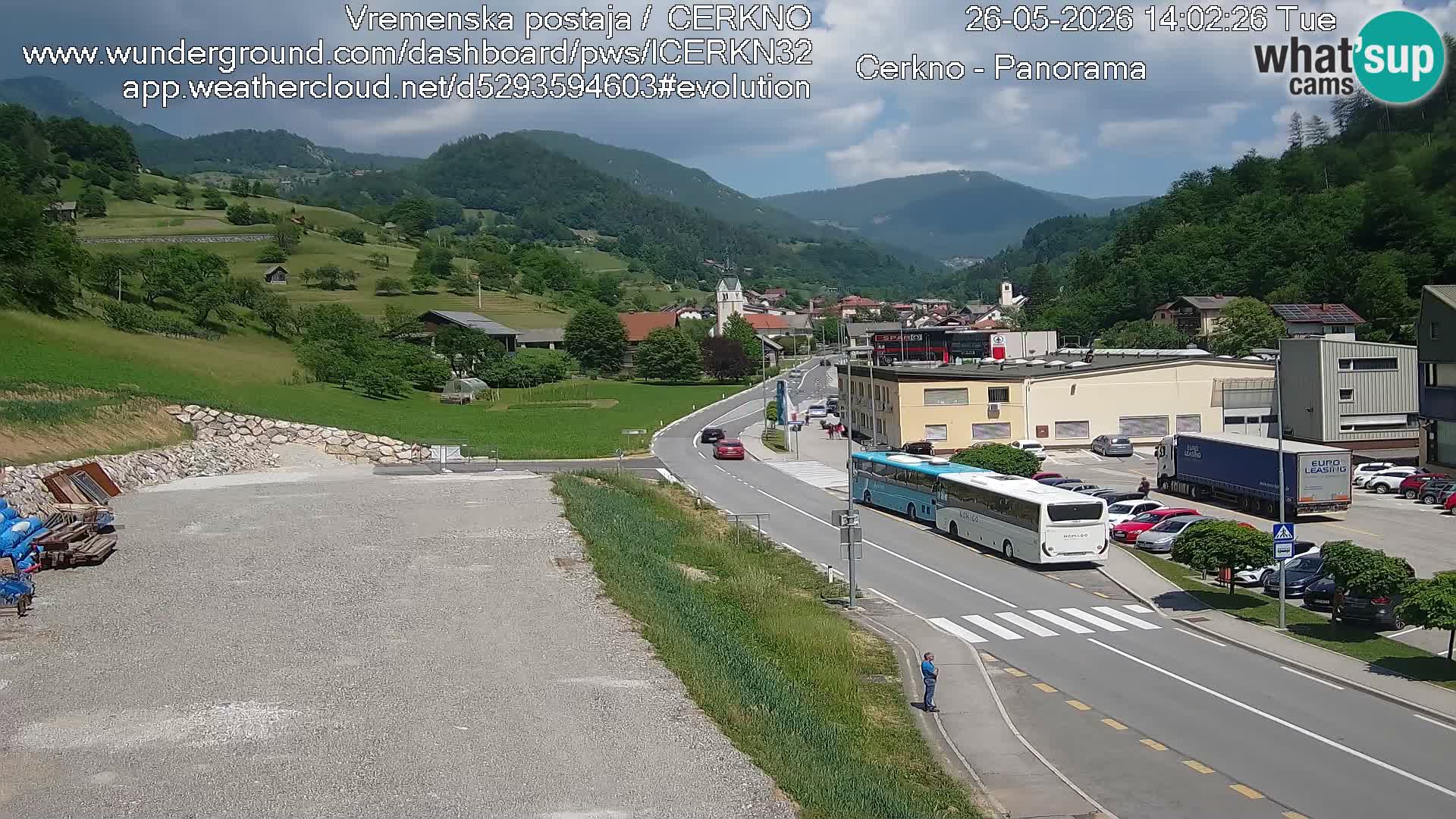 Cerkno city entrance Live Webcam