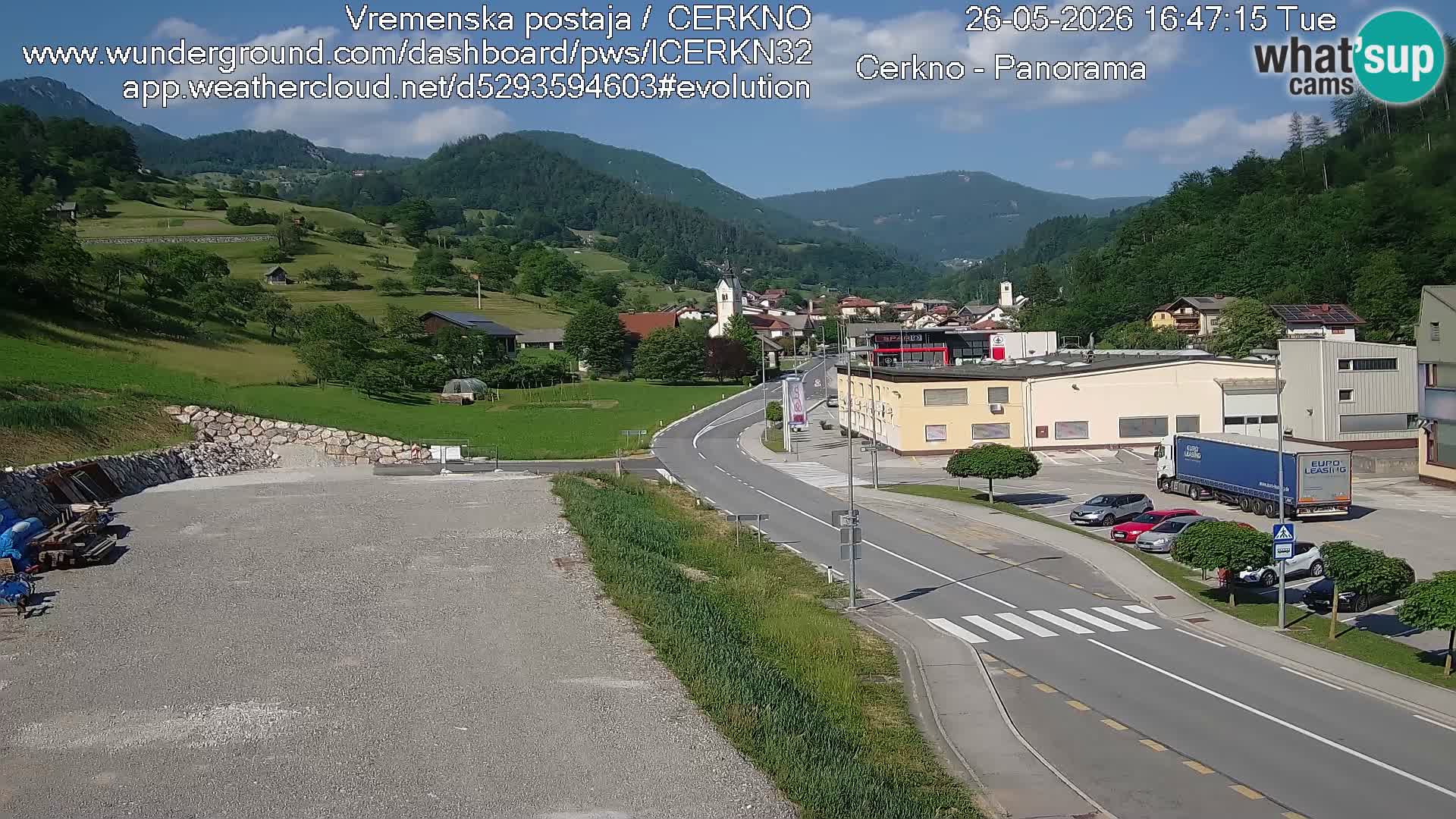 Cerkno entrada a la ciudad Webcam en vivo