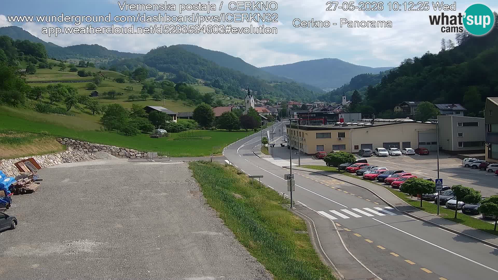 Cerkno city entrance Live Webcam