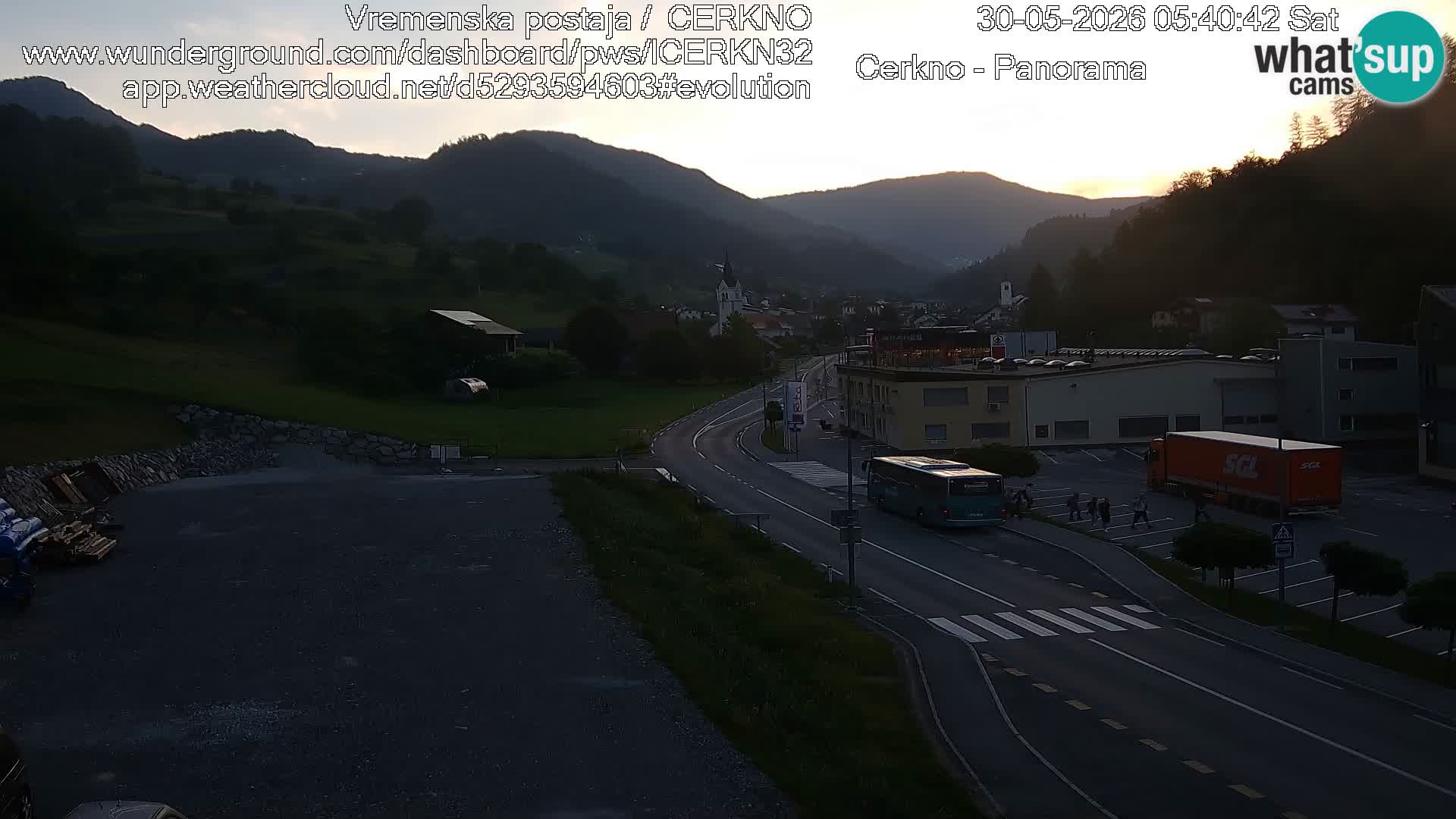 Cerkno city entrance Live Webcam