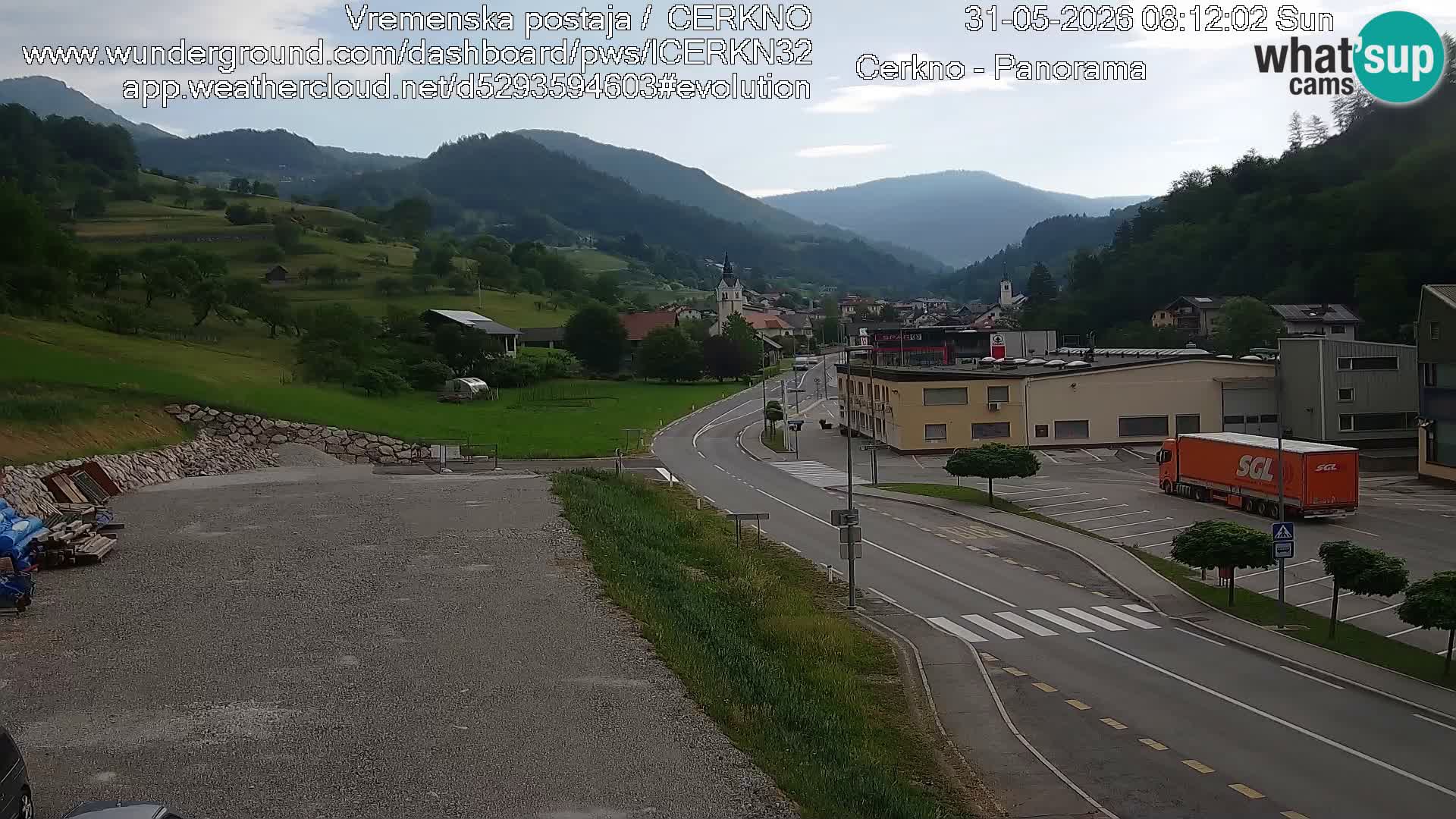 Cerkno entrada a la ciudad Webcam en vivo