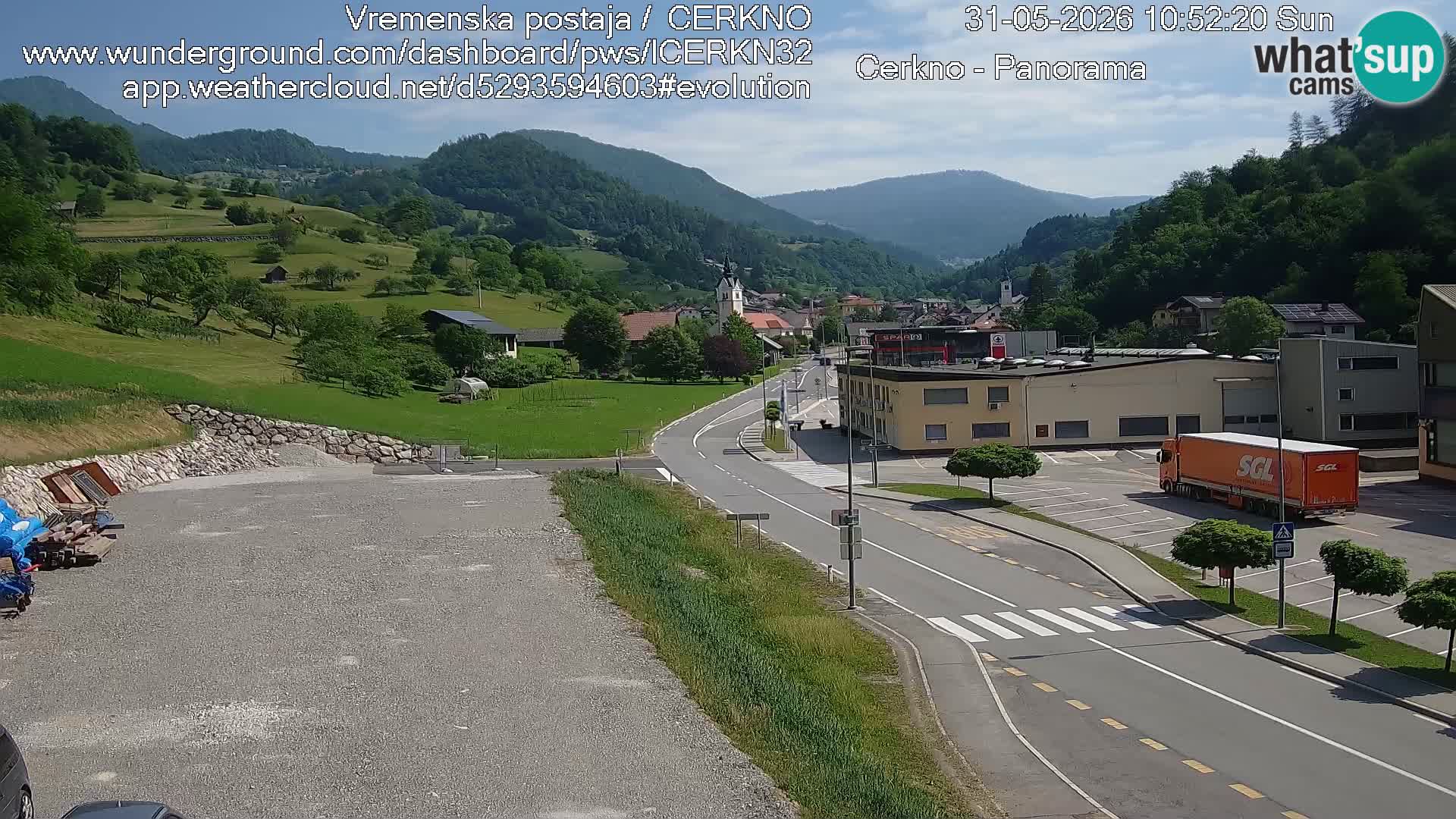 Cerkno ulaz u grad – Kamera uživo