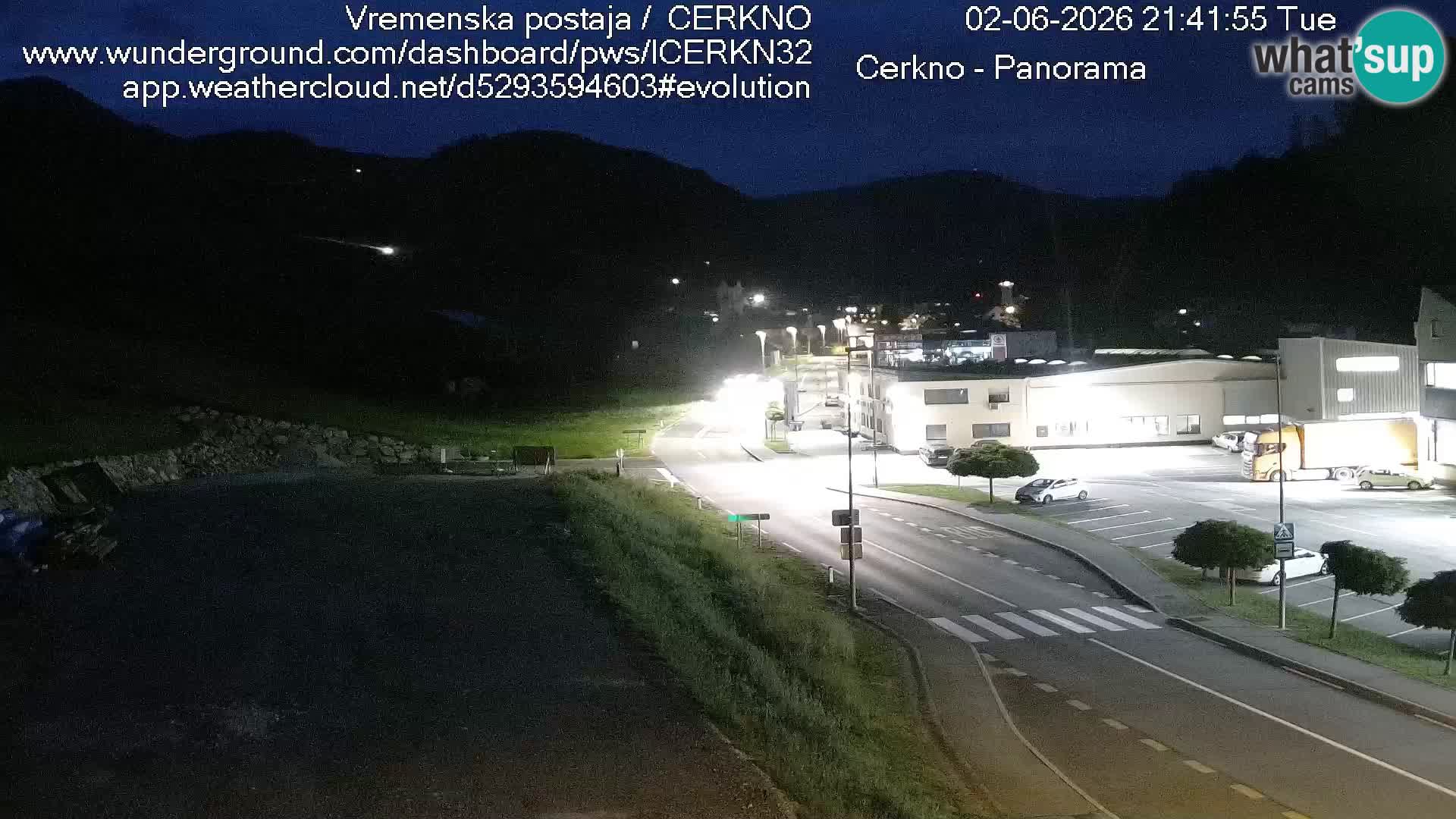 Cerkno city entrance Live Webcam