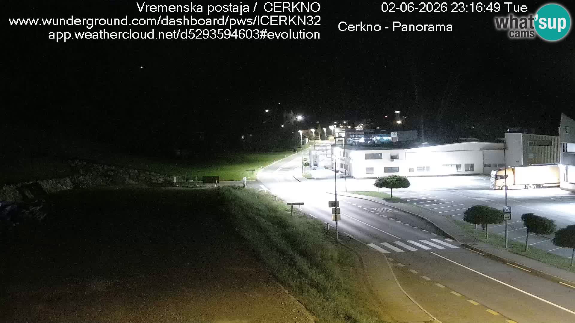 Cerkno city entrance Live Webcam
