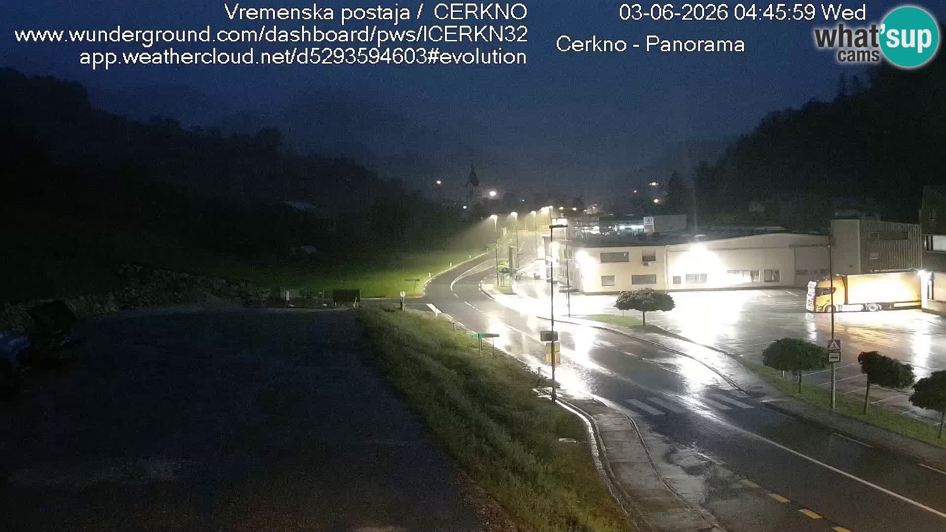 Cerkno city entrance Live Webcam