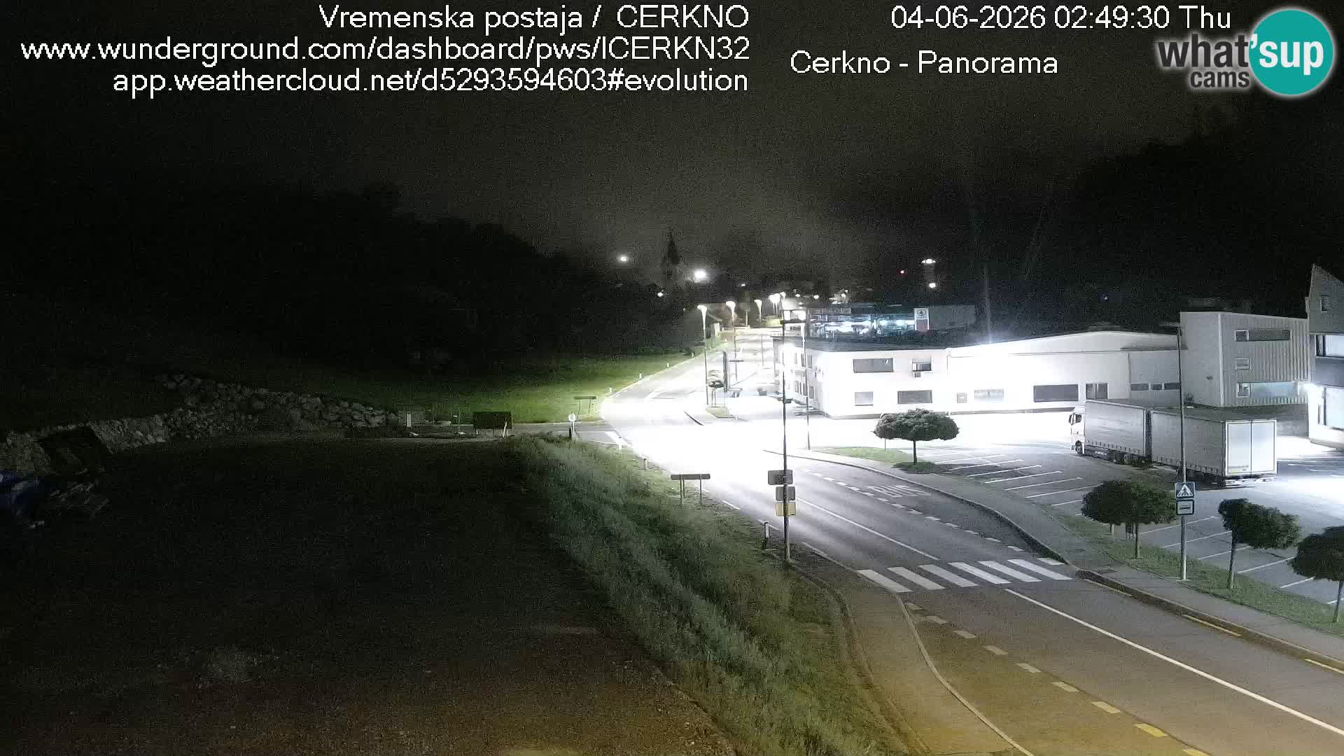 Webcam en direct – Entrée de la ville de Cerkno