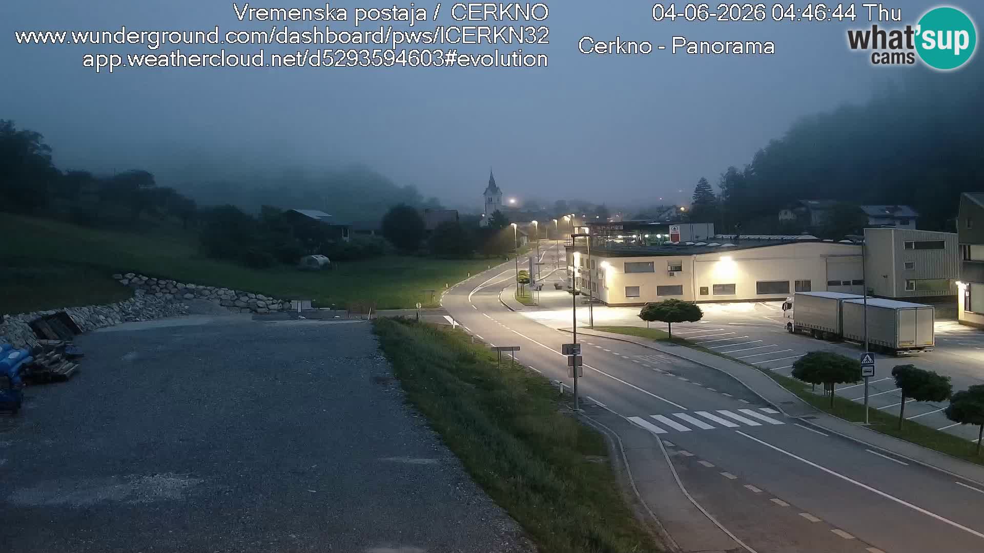 Cerkno entrada a la ciudad Webcam en vivo