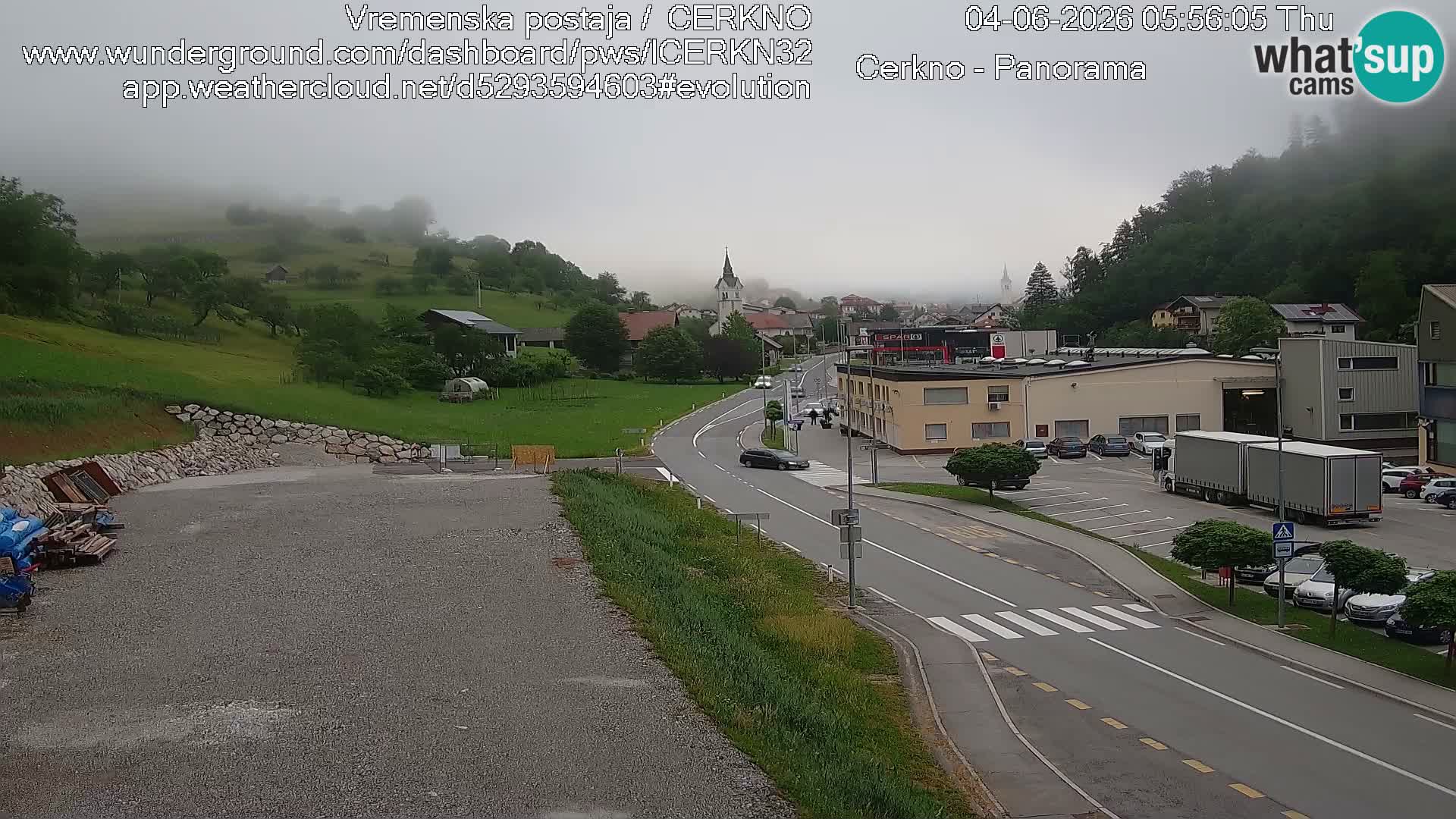 Cerkno city entrance Live Webcam