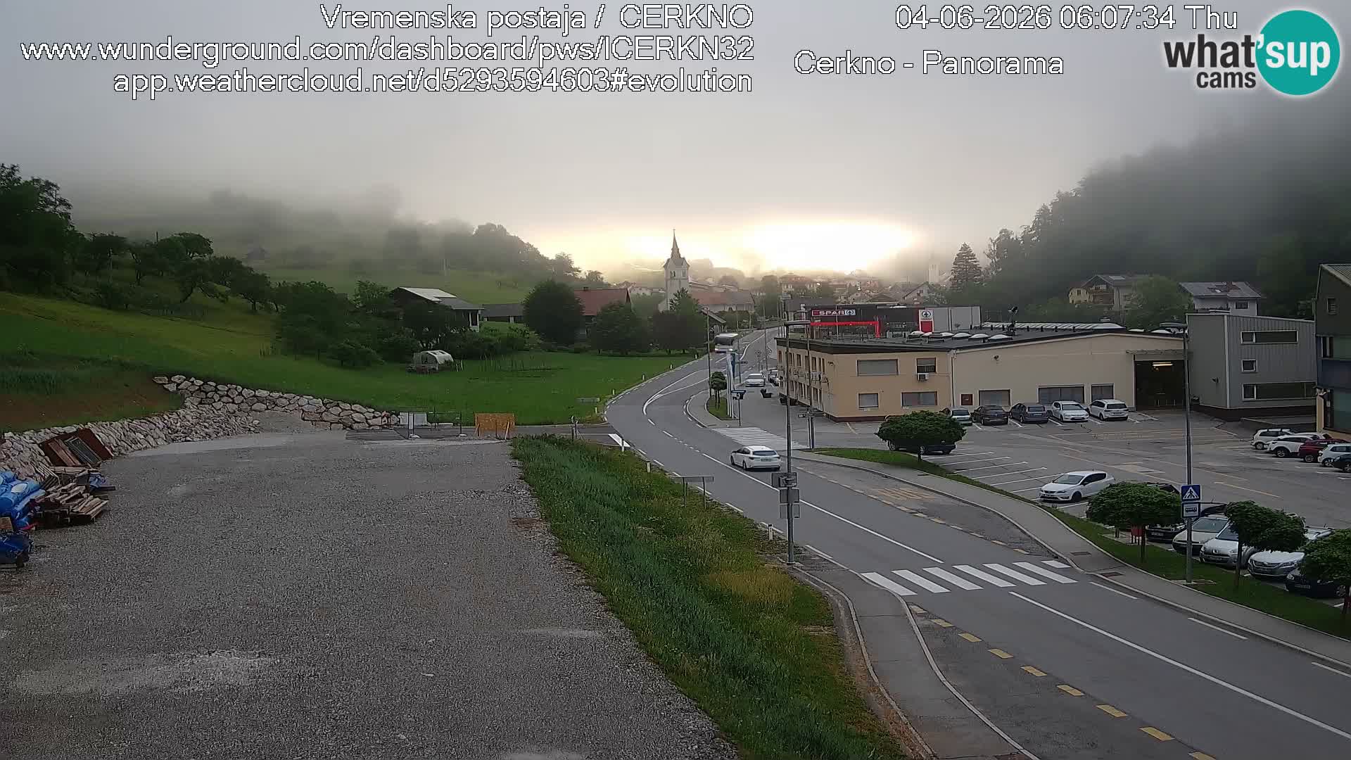 Webcam en direct – Entrée de la ville de Cerkno