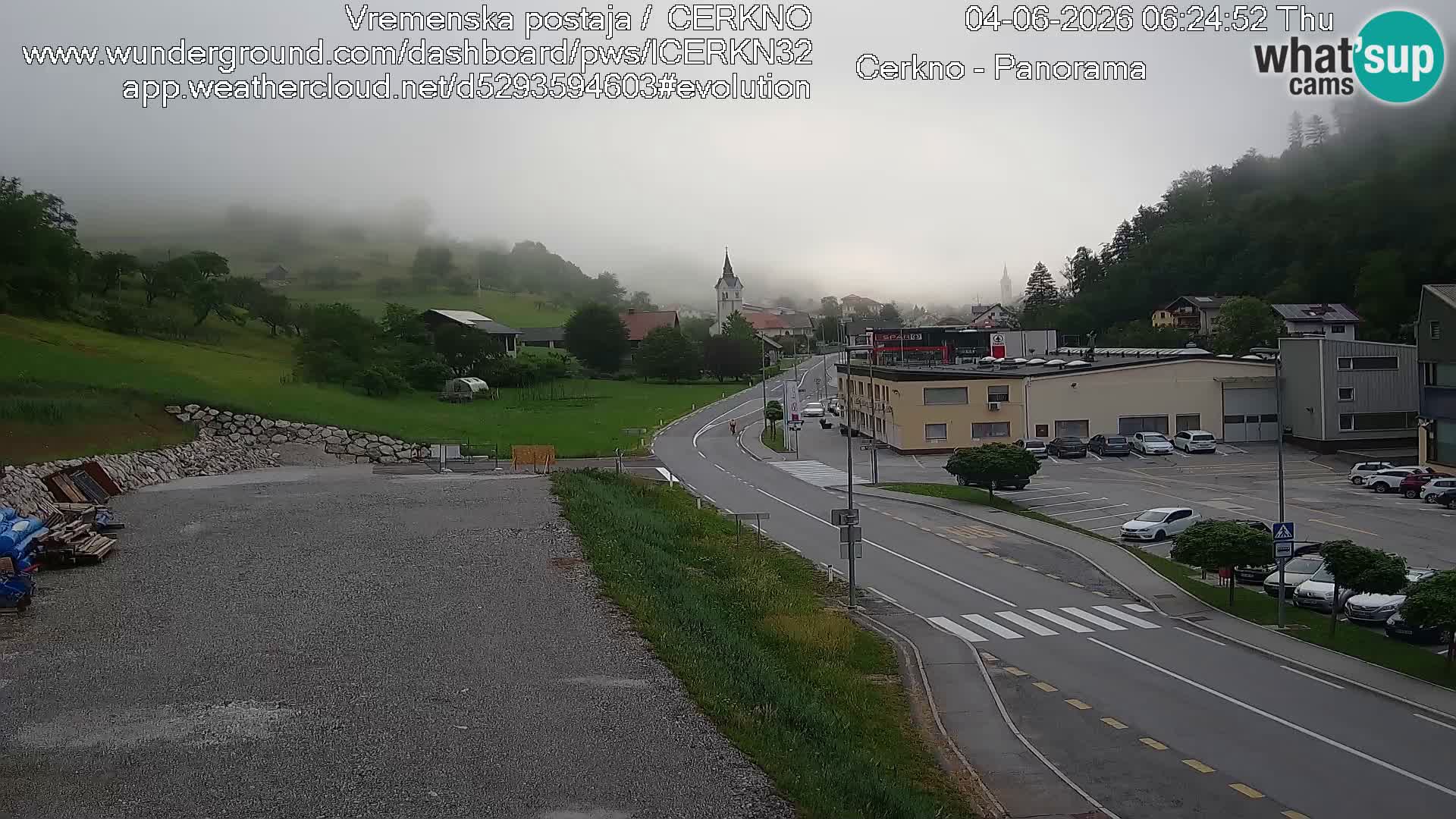 Webcam en direct – Entrée de la ville de Cerkno