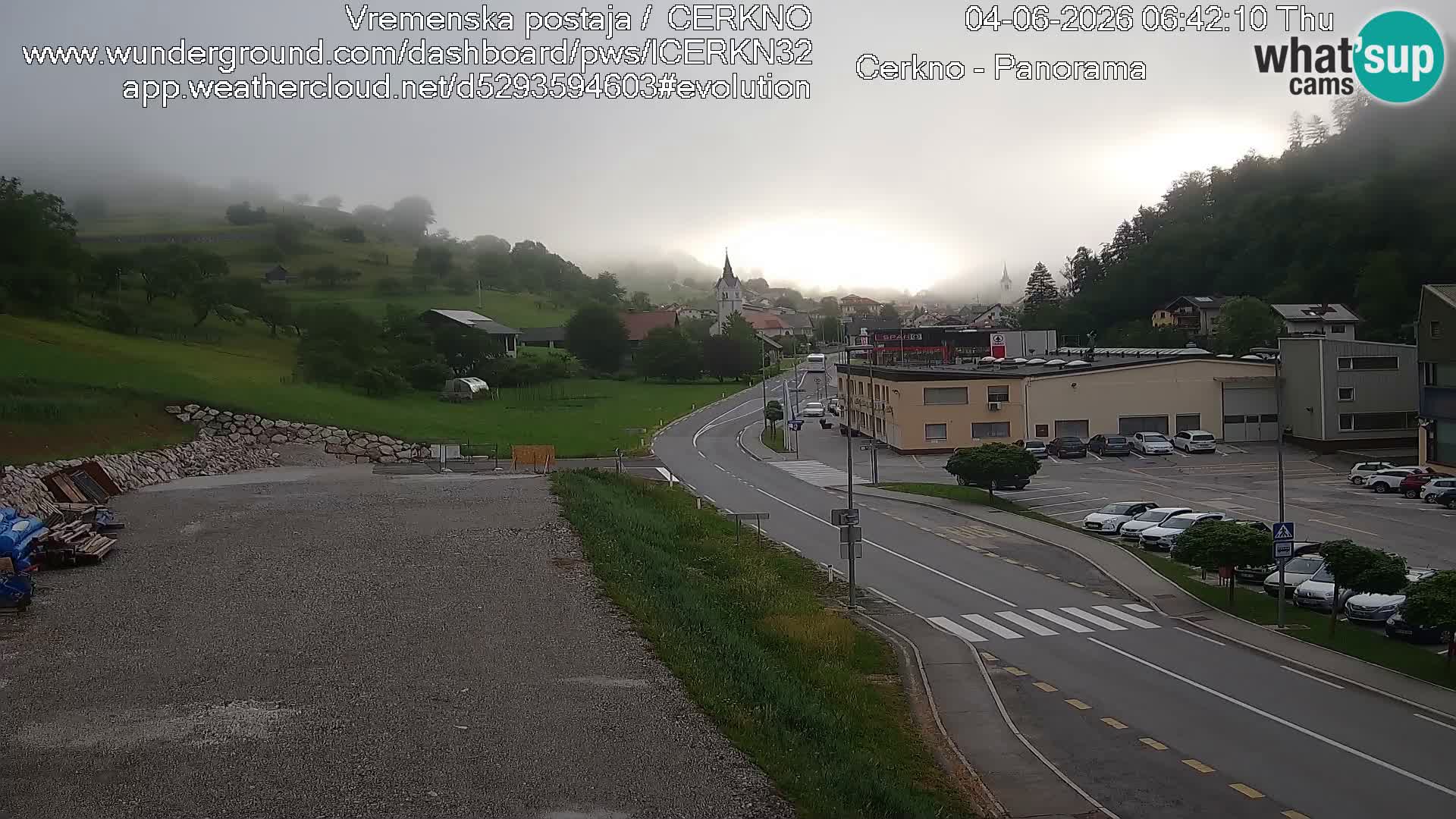 Webcam en direct – Entrée de la ville de Cerkno