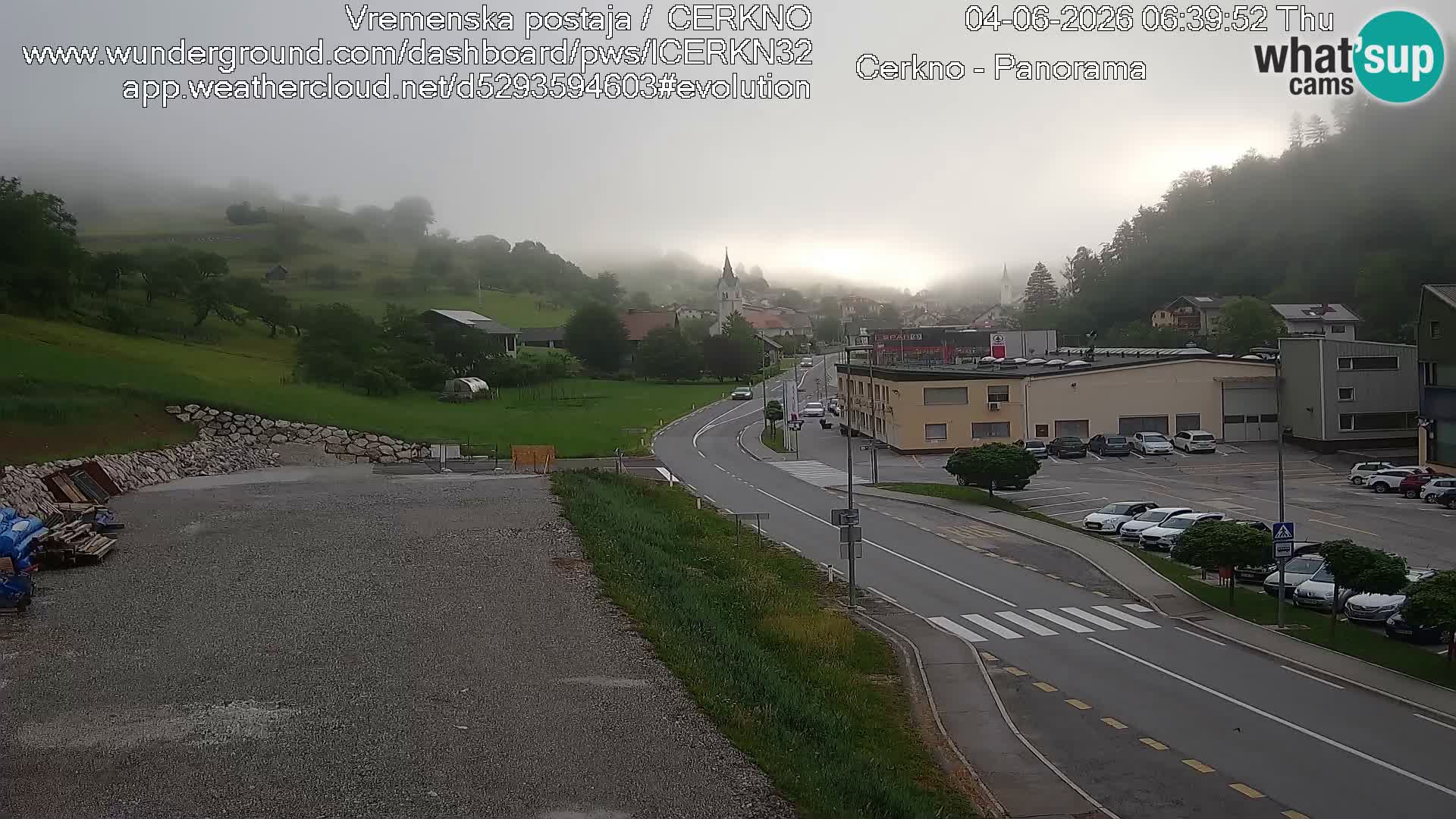 Webcam en direct – Entrée de la ville de Cerkno