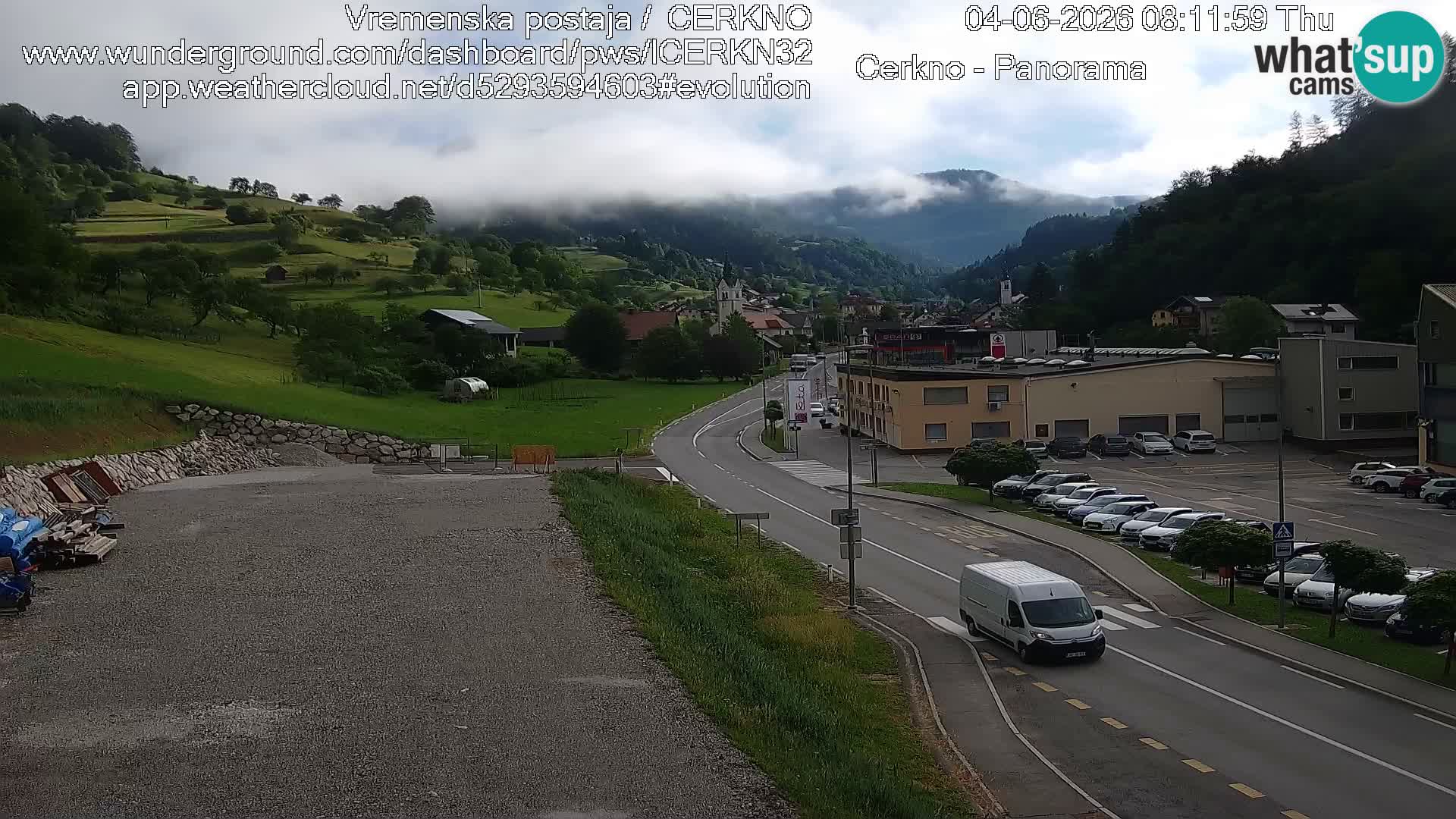 Cerkno entrada a la ciudad Webcam en vivo